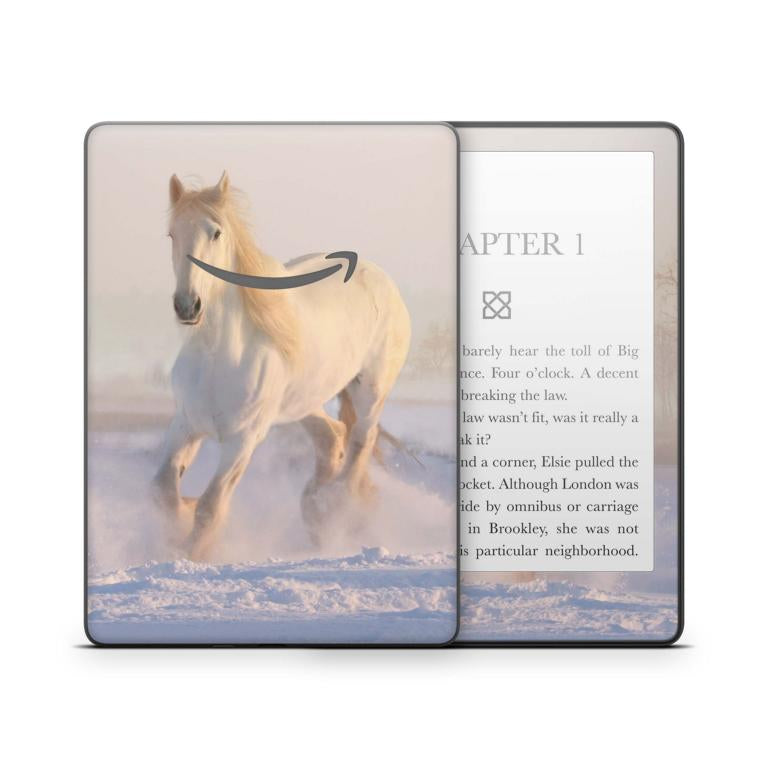 Amazon Kindle mit 6" Display 10.Generation 2019 Schutzfolie Pferd im Schnee Aufkleber skins4u