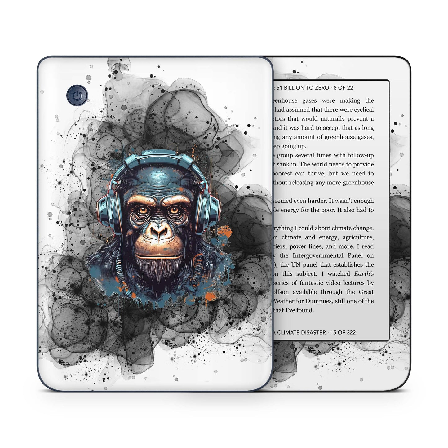 Kobo Clara Colour / Tolino Shine Color Skin Schutzfolie Kratzerschutz Design Vinyl Aufkleber Black smoke MOnkey Aufkleber skins4u