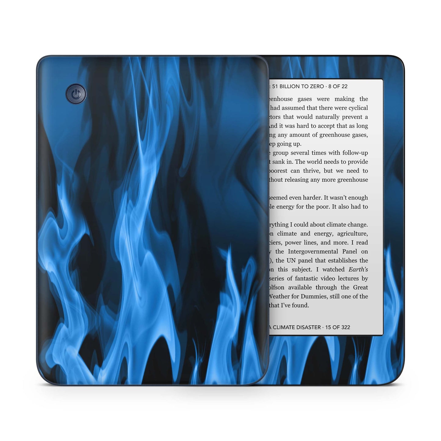 Kobo Clara Colour / Tolino Shine Color Skin Schutzfolie Kratzerschutz Design Vinyl Aufkleber Blaue Flammen Aufkleber skins4u