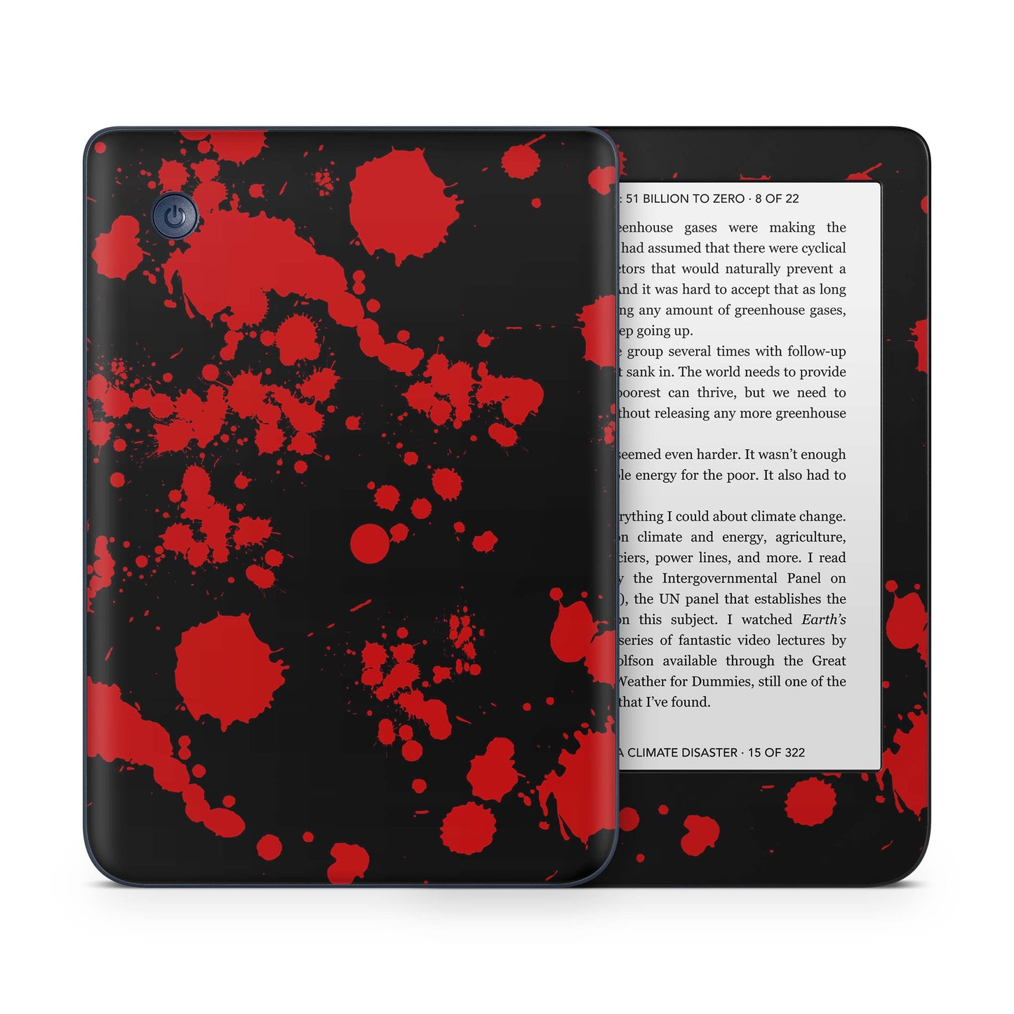 Kobo Clara Colour / Tolino Shine Color Skin Schutzfolie Kratzerschutz Design Vinyl Aufkleber Blood black Aufkleber skins4u