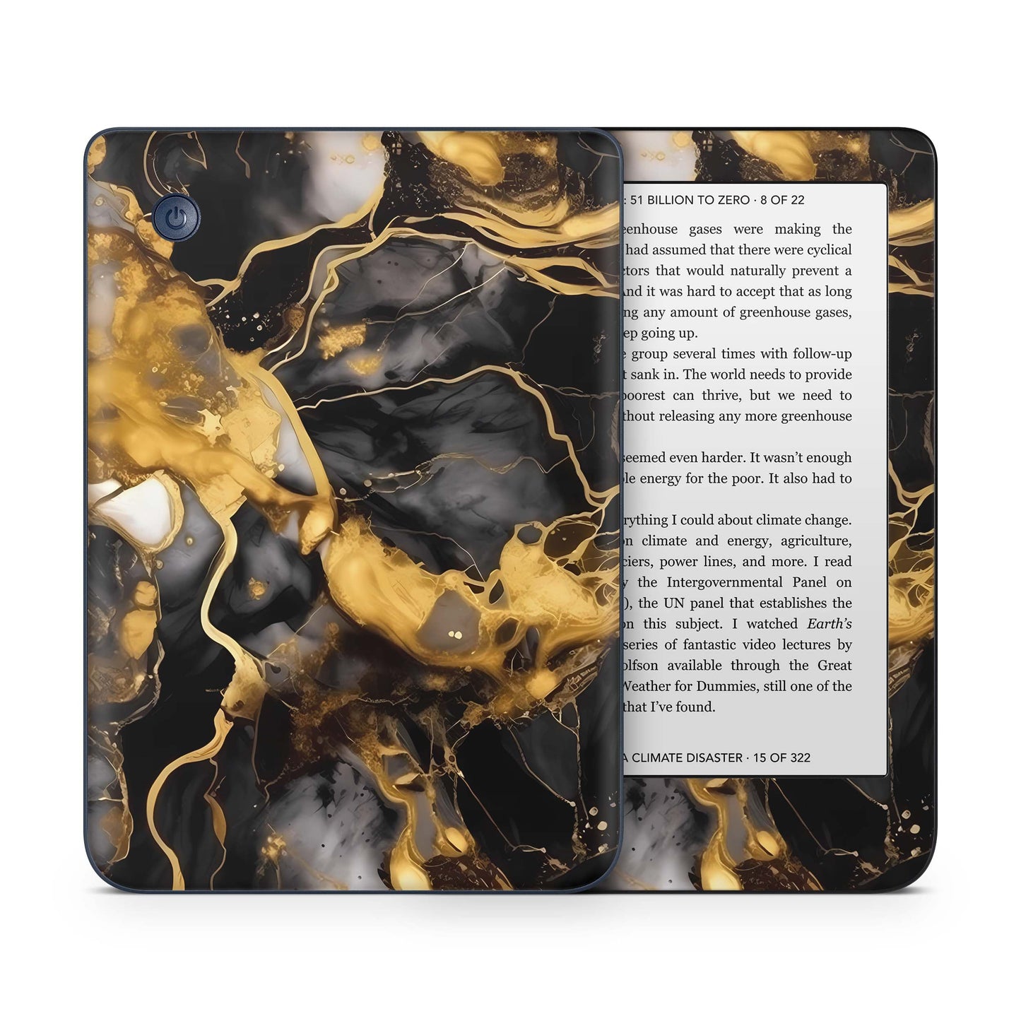 Kobo Clara Colour / Tolino Shine Color Skin Schutzfolie Kratzerschutz Design Vinyl Aufkleber Dark Gold Aufkleber skins4u