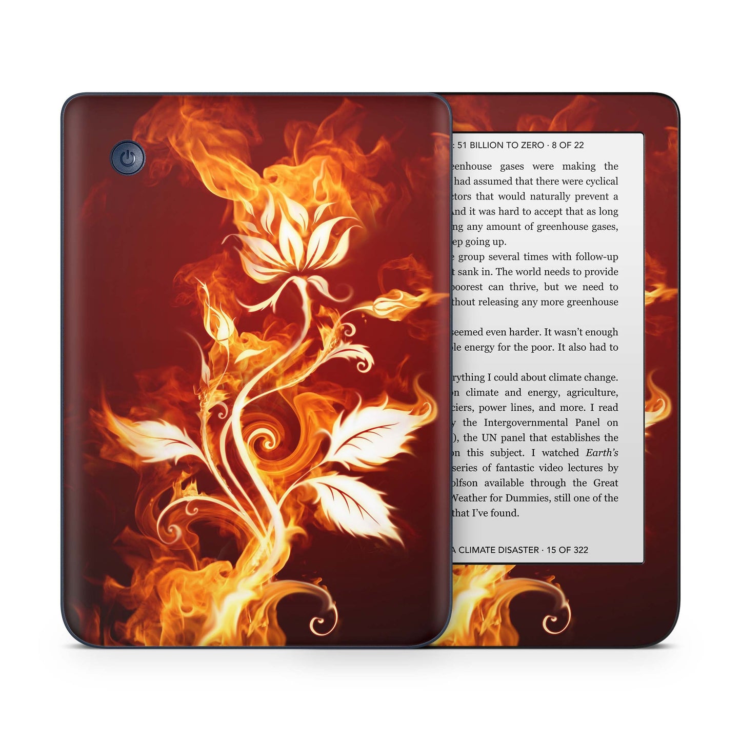 Kobo Clara Colour / Tolino Shine Color Skin Schutzfolie Kratzerschutz Design Vinyl Aufkleber Flower of Fire Aufkleber skins4u