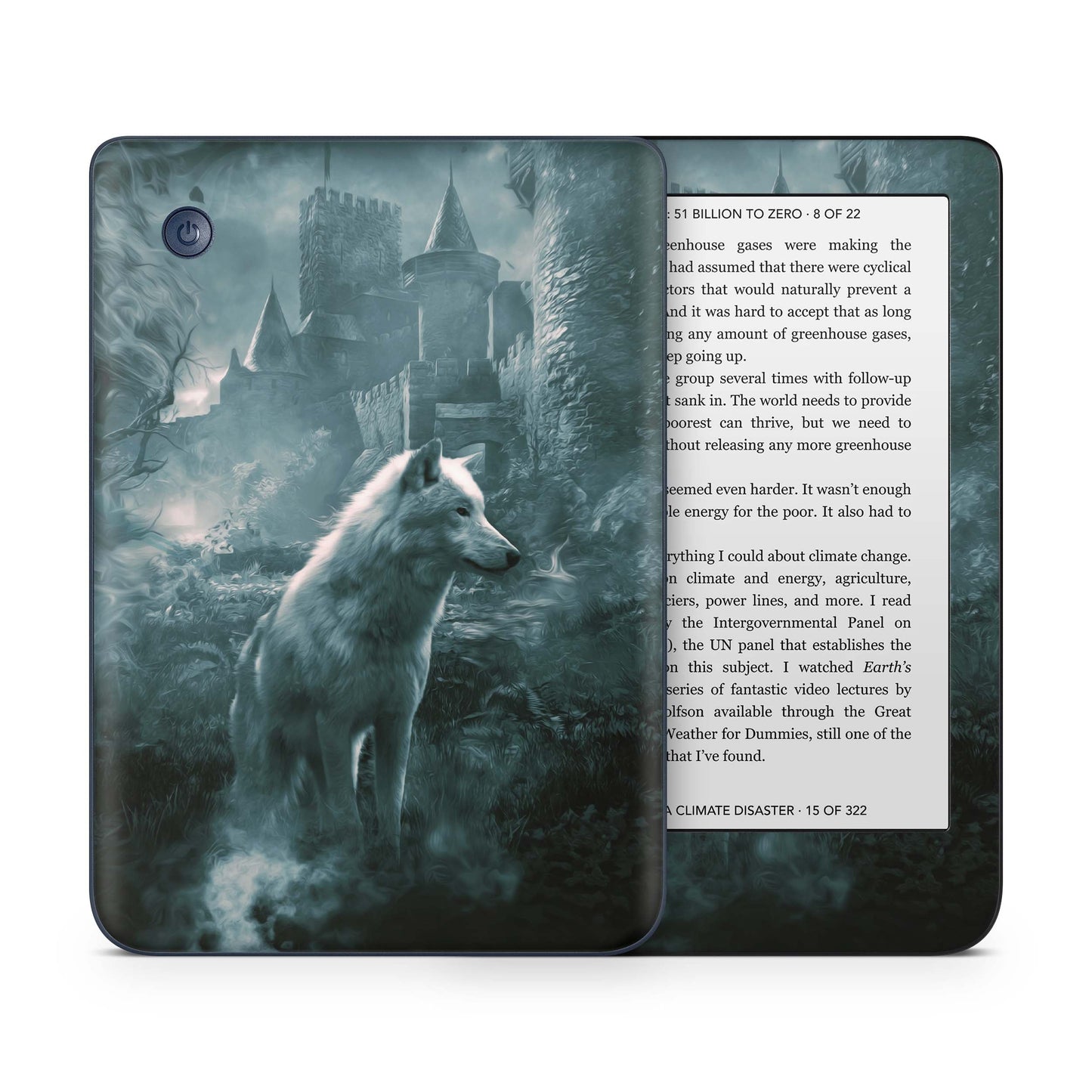 Kobo Clara Colour / Tolino Shine Color Skin Schutzfolie Kratzerschutz Design Vinyl Aufkleber Ghost Wolf Aufkleber skins4u