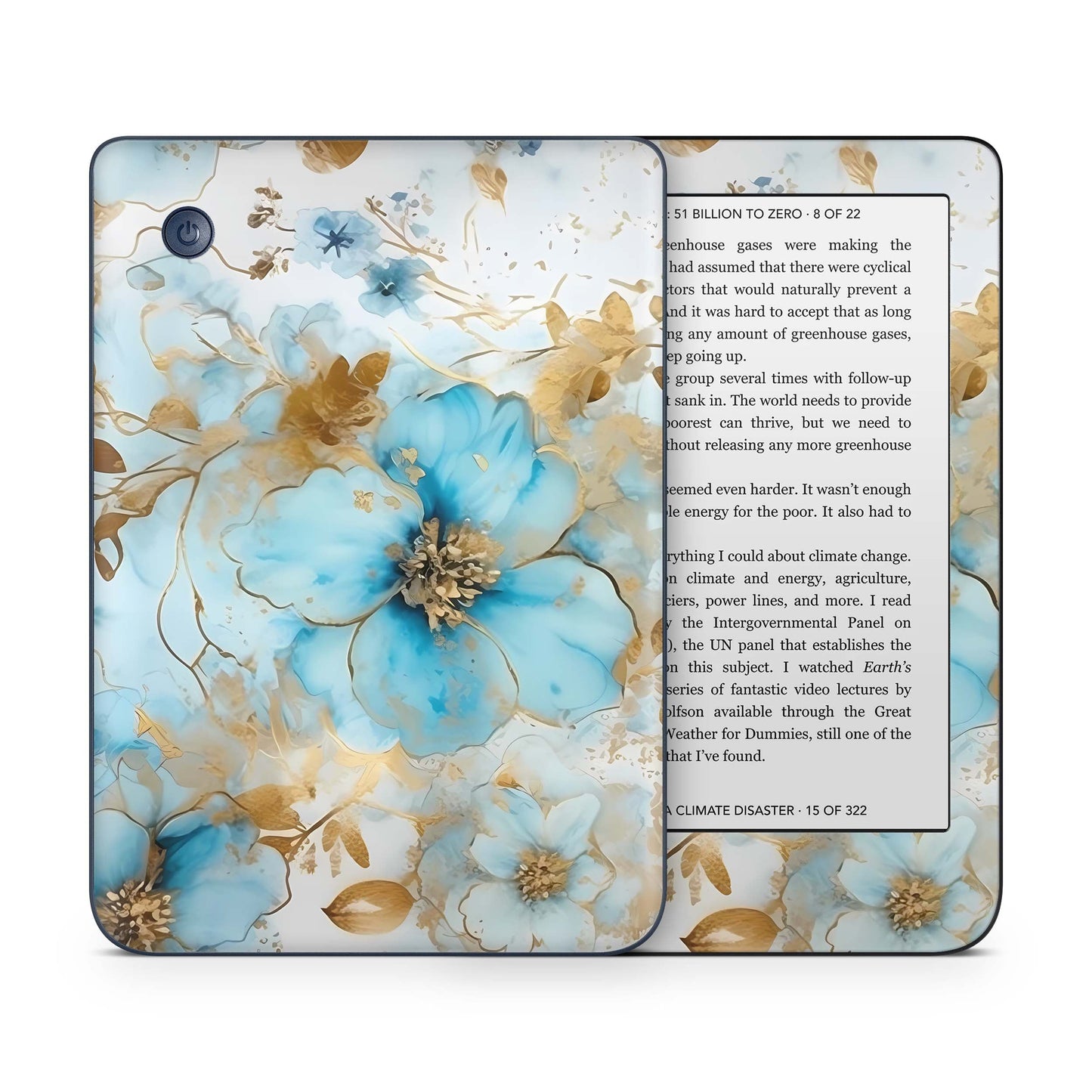 Kobo Clara Colour / Tolino Shine Color Skin Schutzfolie Kratzerschutz Design Vinyl Aufkleber Gold blue Fantasy Aufkleber skins4u