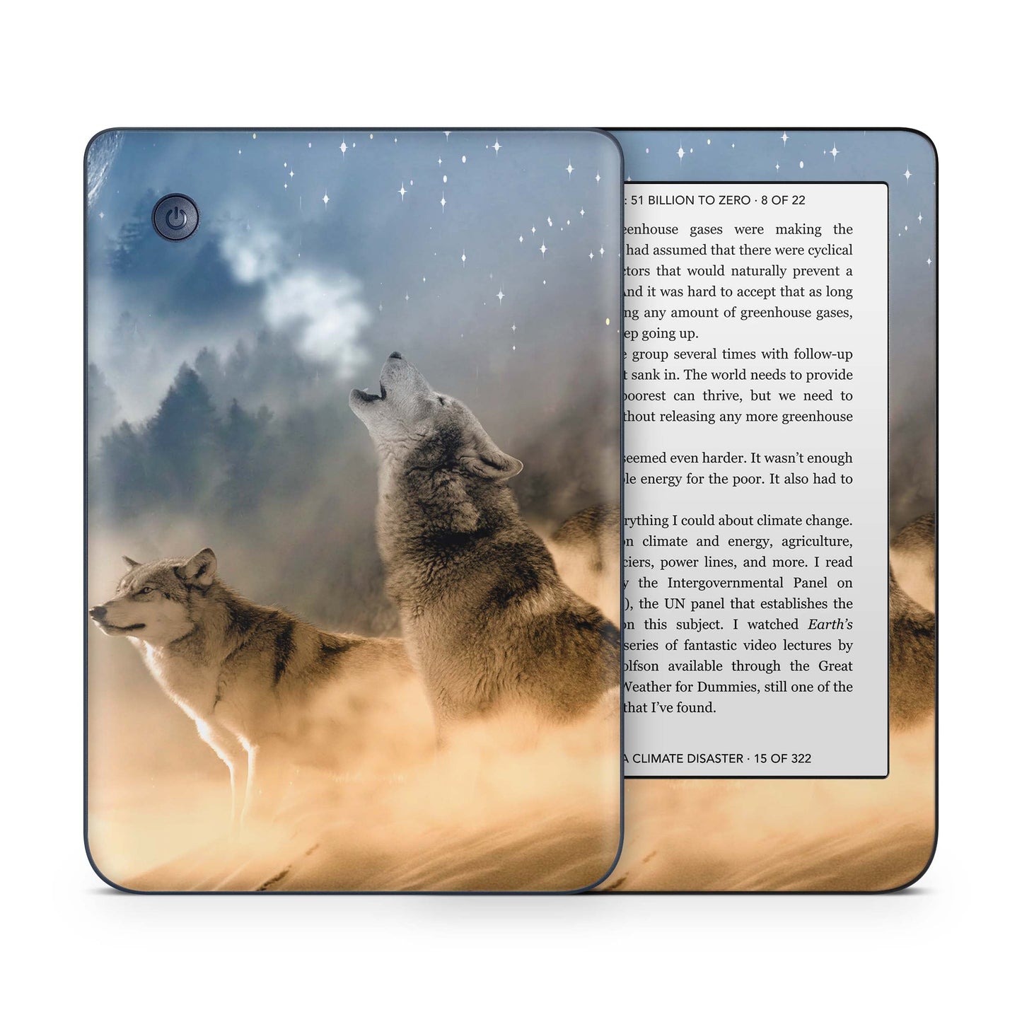 Kobo Clara Colour / Tolino Shine Color Skin Schutzfolie Kratzerschutz Design Vinyl Aufkleber Howling Moon Aufkleber skins4u