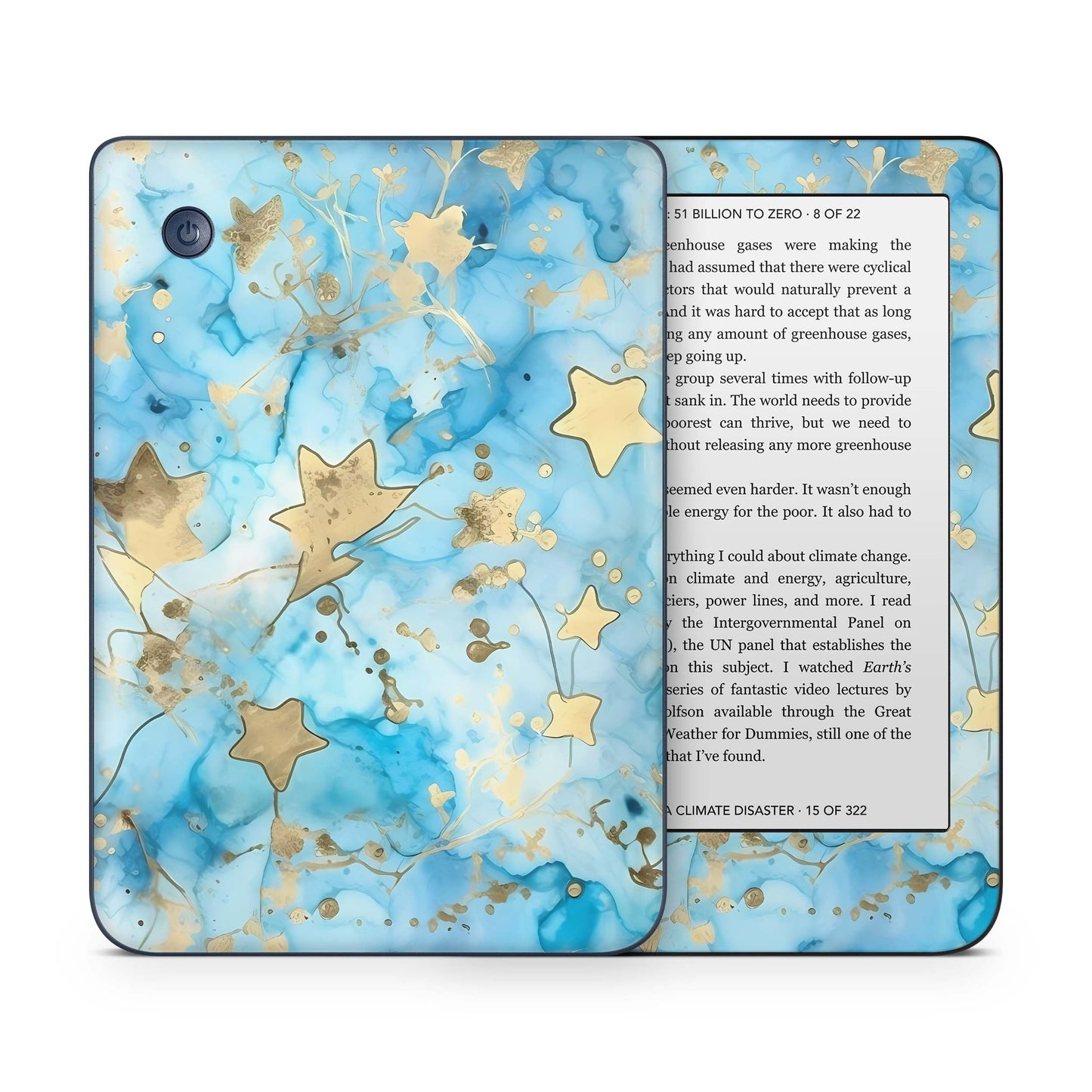 Kobo Clara Colour / Tolino Shine Color Skin Schutzfolie Kratzerschutz Design Vinyl Aufkleber Light Stars Aufkleber skins4u
