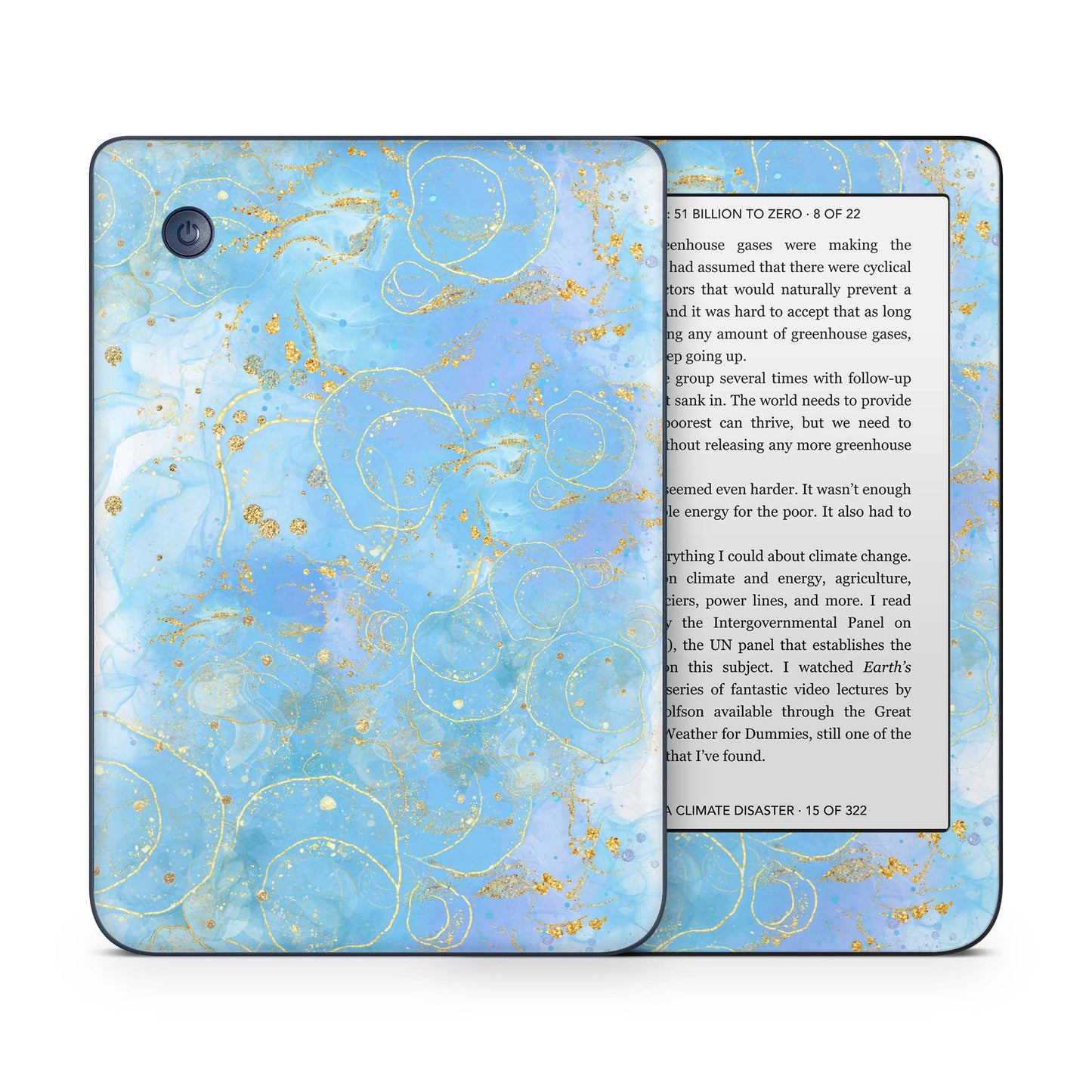 Kobo Clara Colour / Tolino Shine Color Skin Schutzfolie Kratzerschutz Design Vinyl Aufkleber Nautic blue Aufkleber skins4u