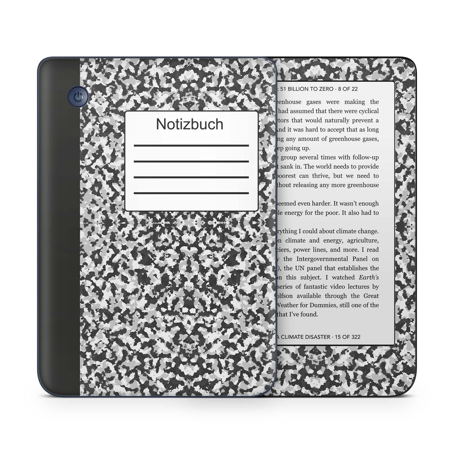 Kobo Clara Colour / Tolino Shine Color Skin Schutzfolie Kratzerschutz Design Vinyl Aufkleber Notizbuch Aufkleber skins4u