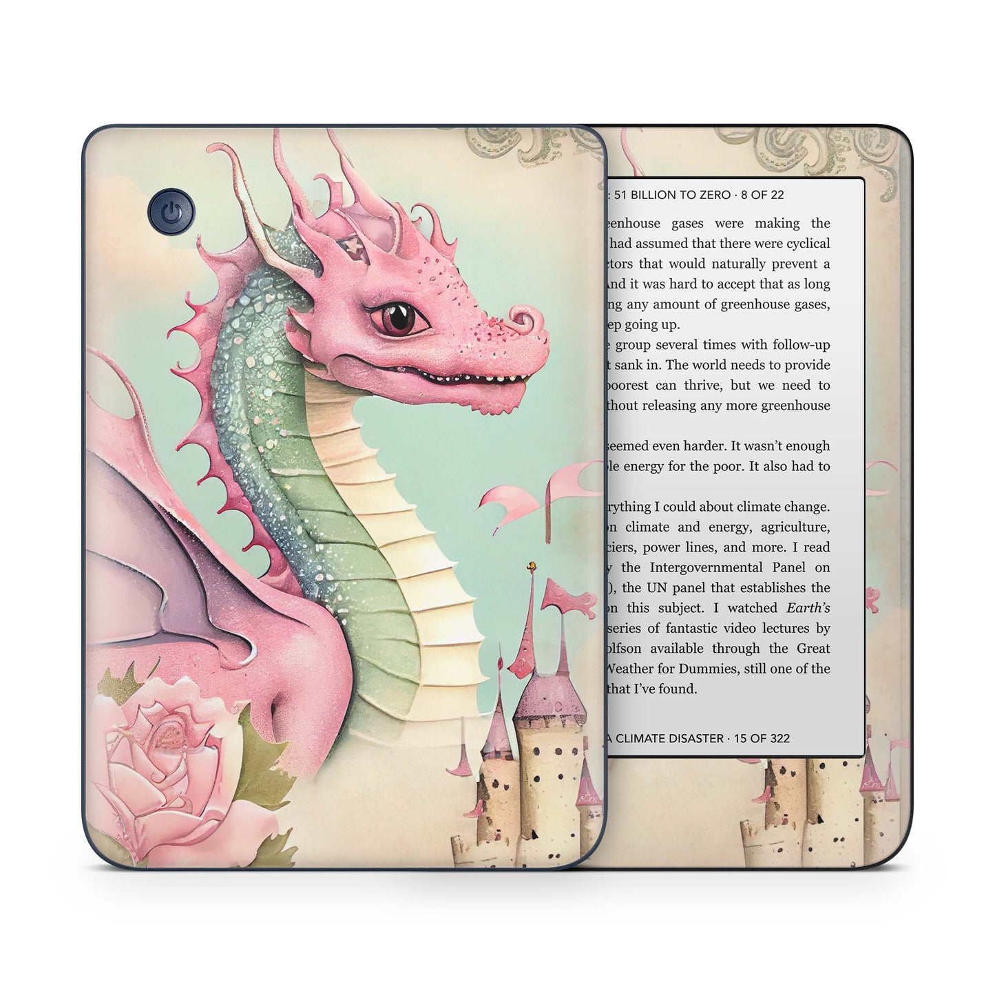 Kobo Clara Colour / Tolino Shine Color Skin Schutzfolie Kratzerschutz Design Vinyl Aufkleber Pink Dragon Aufkleber skins4u