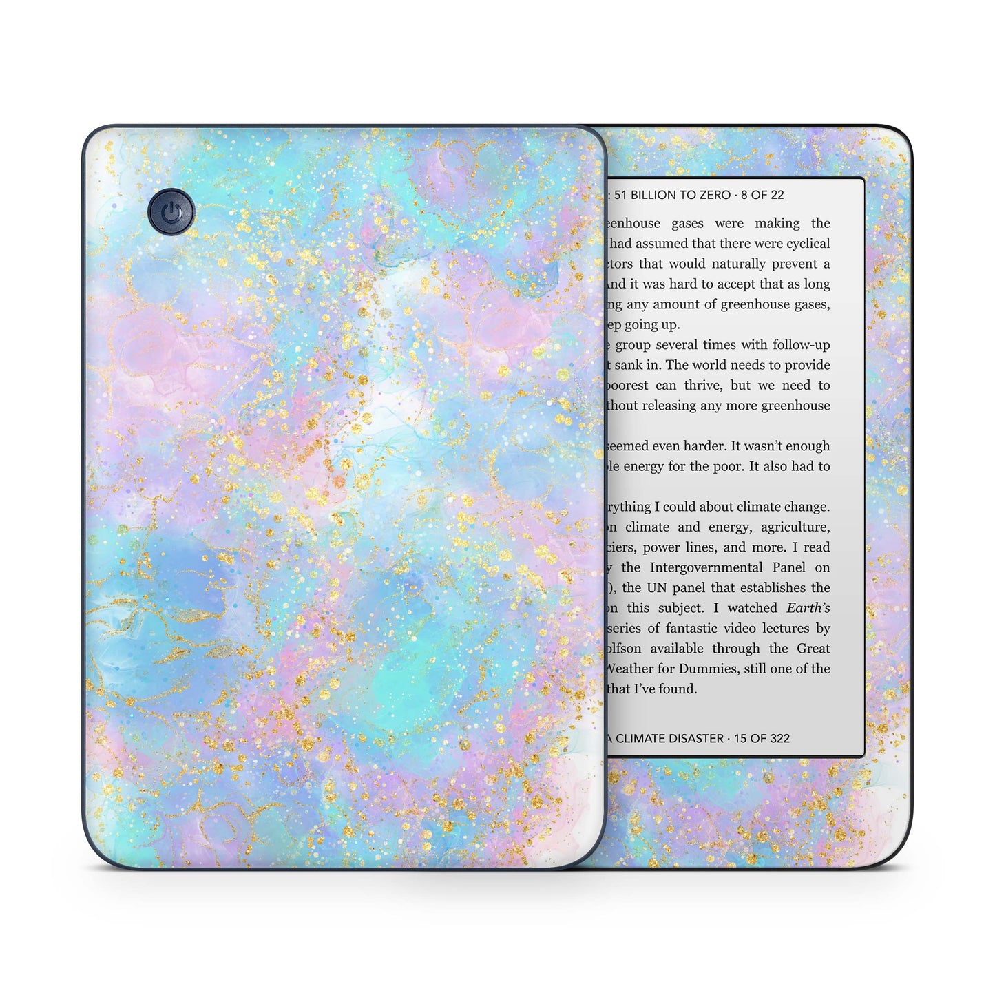 Kobo Clara Colour / Tolino Shine Color Skin Schutzfolie Kratzerschutz Design Vinyl Aufkleber Pink Glitter Dreams Aufkleber skins4u