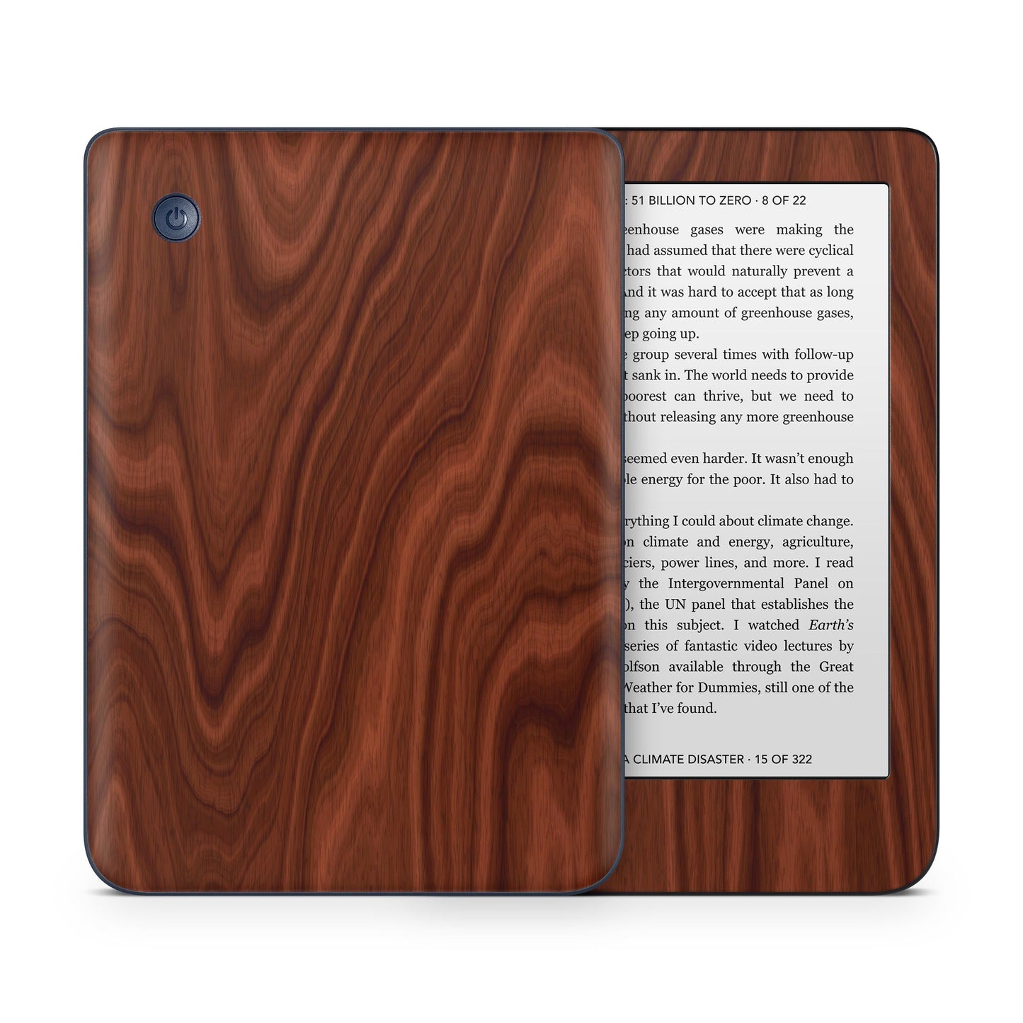 Kobo Clara Colour / Tolino Shine Color Skin Schutzfolie Kratzerschutz Design Vinyl Aufkleber Rosewood Aufkleber skins4u