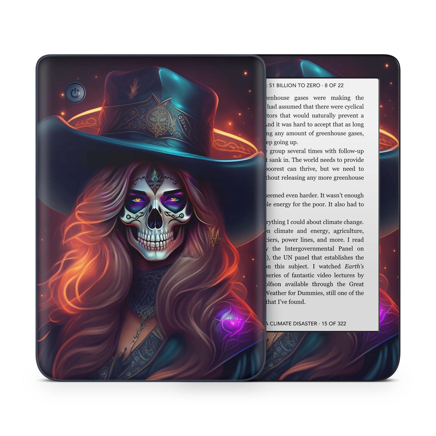 Kobo Clara Colour / Tolino Shine Color Skin Schutzfolie Kratzerschutz Design Vinyl Aufkleber Skull Lady Aufkleber skins4u