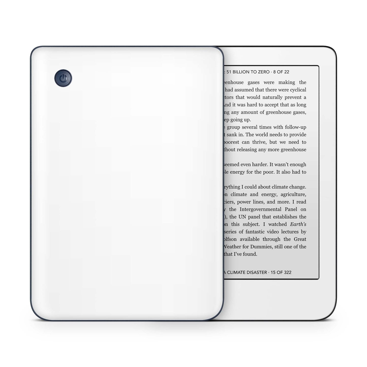 Kobo Clara Colour / Tolino Shine Color Skin Schutzfolie Kratzerschutz Design Vinyl Aufkleber Solid state weiss Aufkleber skins4u