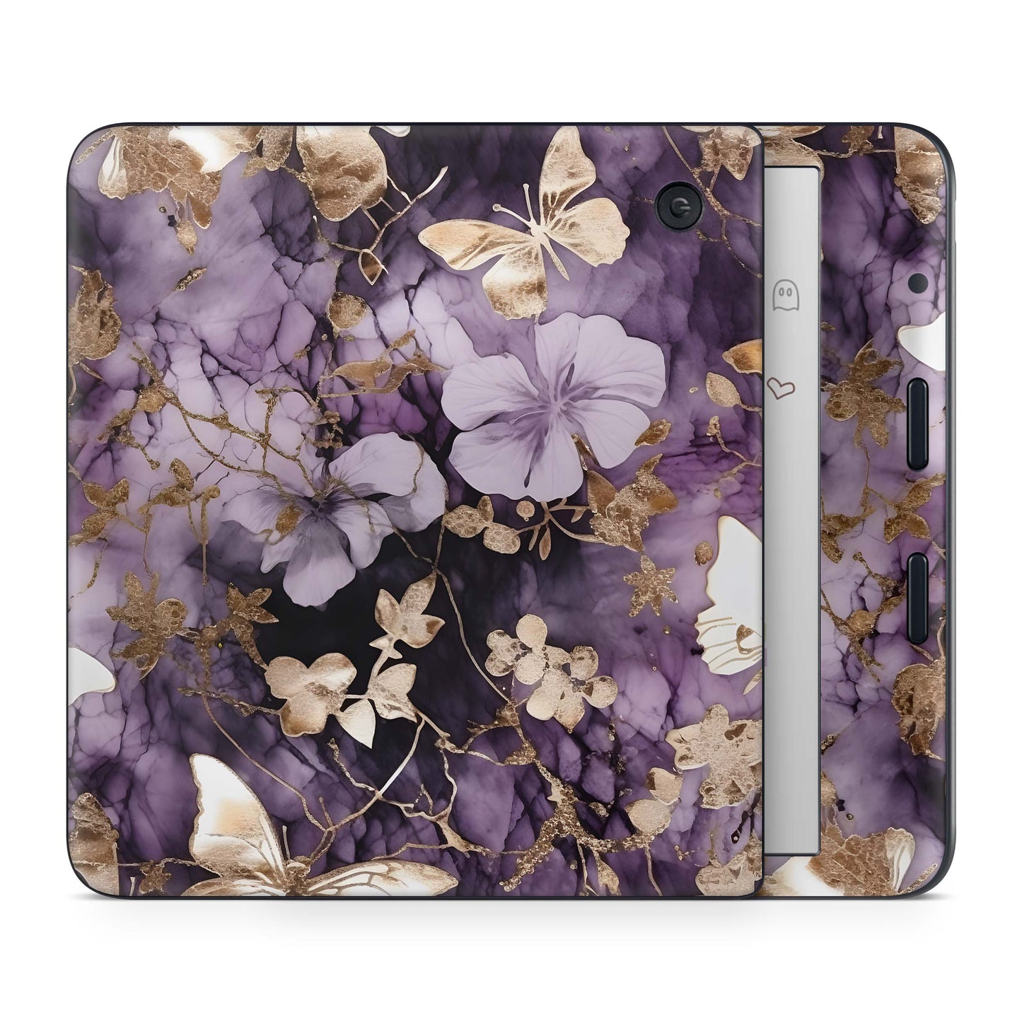 Kobo Libra 2 / Tolino Vision 6 Skin Schutzfolie Kratzerschutz Design Vinyl Aufkleber Flower and Butterfly Aufkleber skins4u
