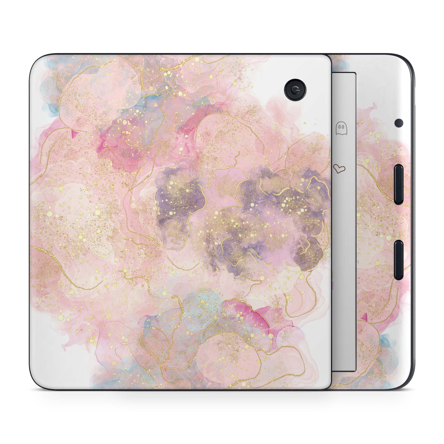Kobo Libra Colour / Tolino Vision Color Skin Schutzfolie Kratzerschutz Design Vinyl Aufkleber Pink Glitter Rose Aufkleber skins4u