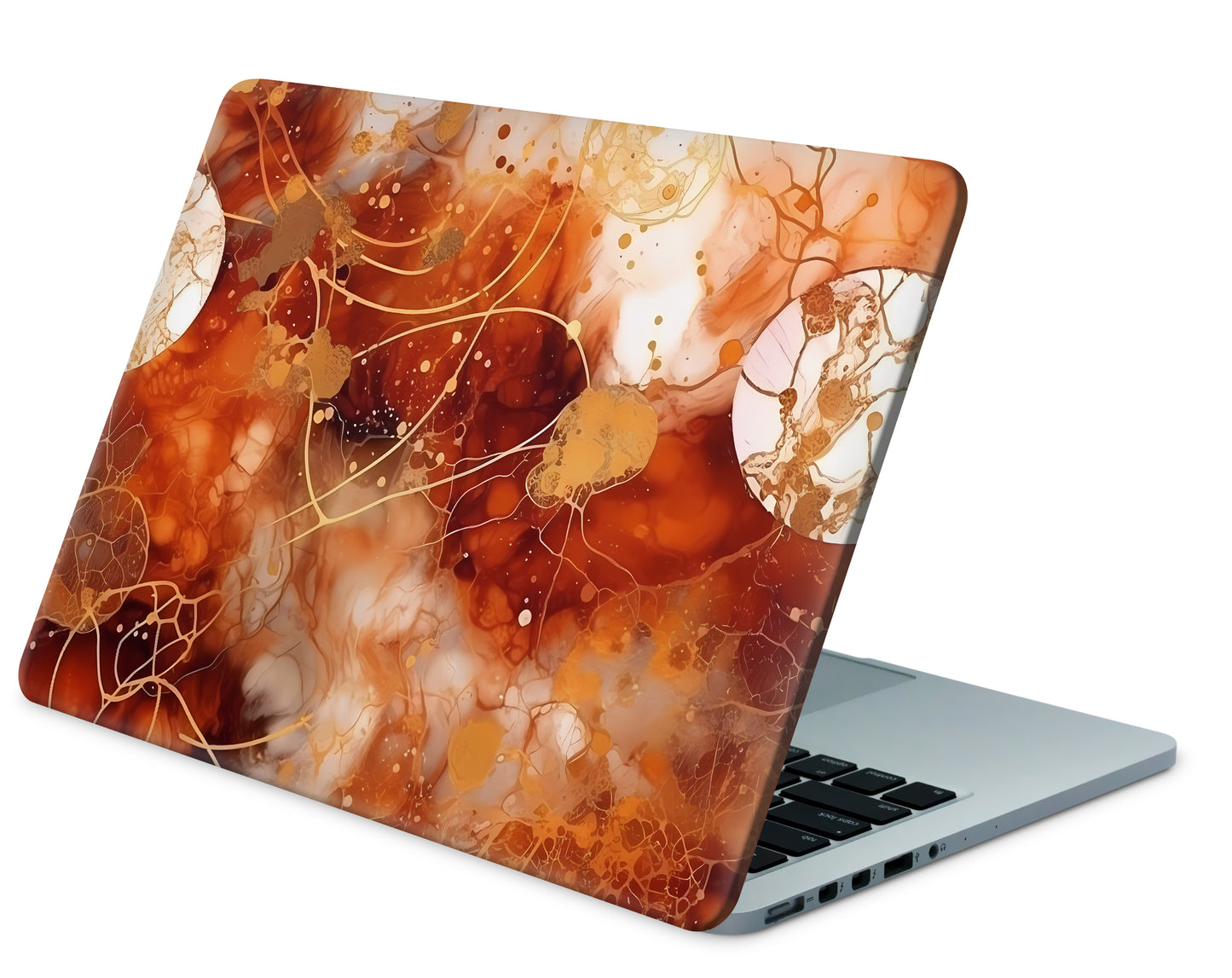 MacBook Neo Skin 13" Vinyl Schutzfolie Orange Circle Aufkleber Skins4u