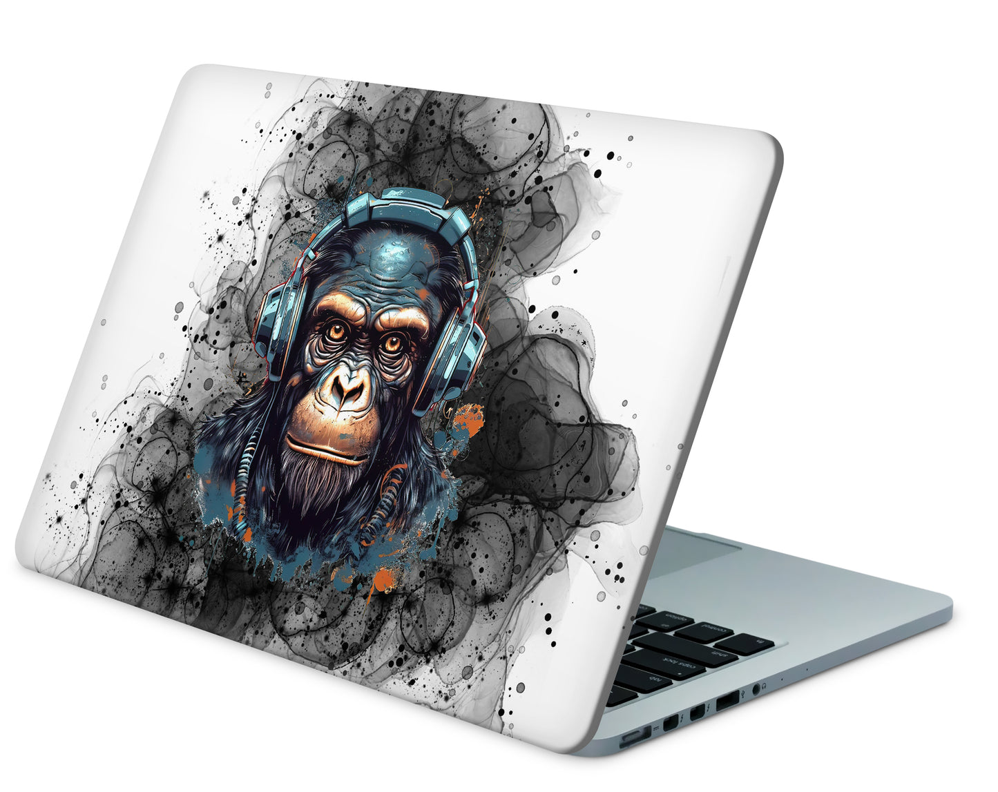 MacBook Neo Skin 13" Vinyl Schutzfolie Black Smoke Monkey Aufkleber Skins4u