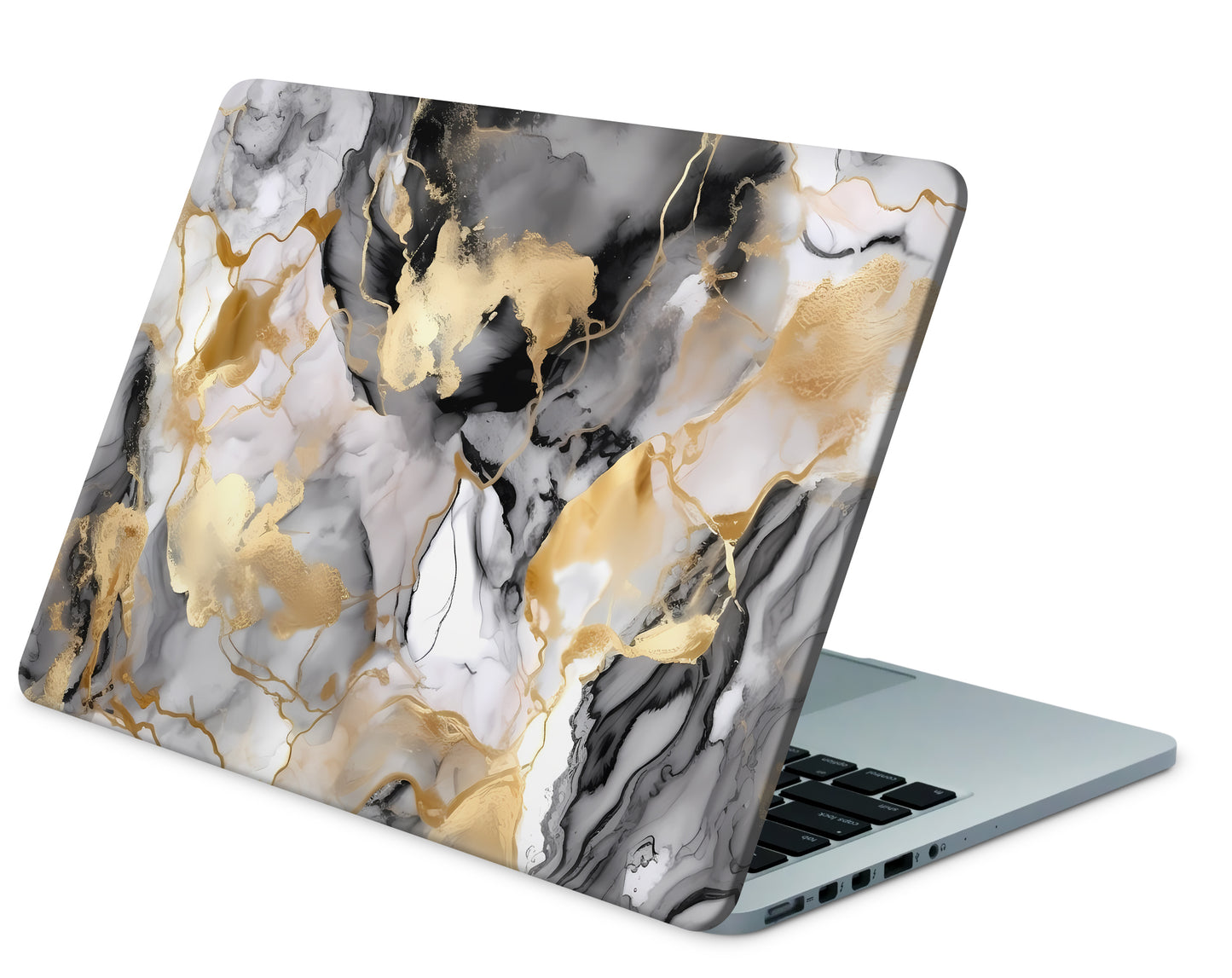 MacBook Neo Skin 13" Vinyl Schutzfolie Marmor Gold Black Aufkleber Skins4u