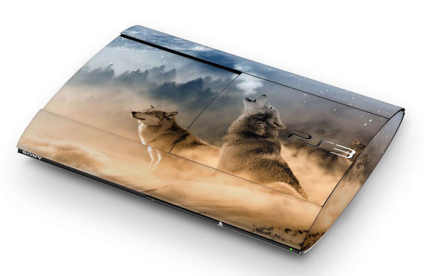 Playstation 3 Super Slim PS3 Skins Design Schutzfolie Vinyl Cover howling moon Aufkleber skins4u