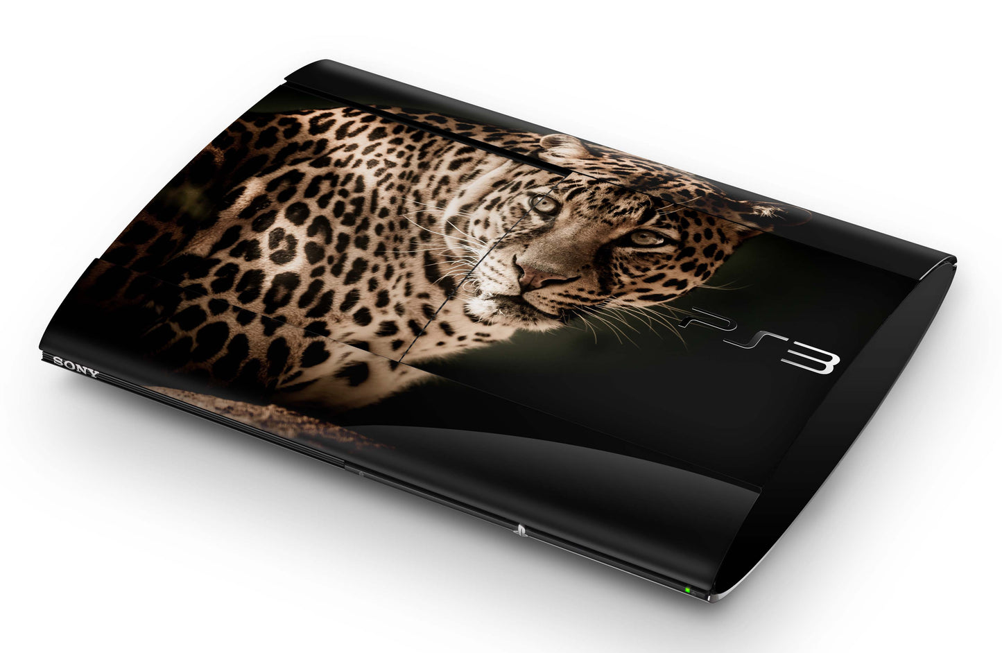 Playstation 3 Super Slim PS3 Skins Design Schutzfolie Vinyl Cover leopard Aufkleber skins4u