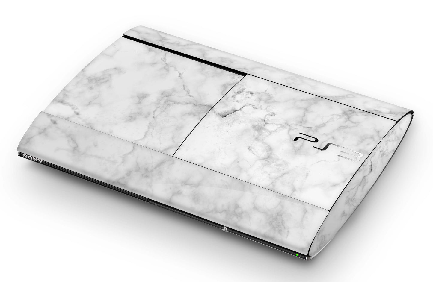 Playstation 3 Super Slim PS3 Skins Design Schutzfolie Vinyl Cover marmor weiss Aufkleber skins4u