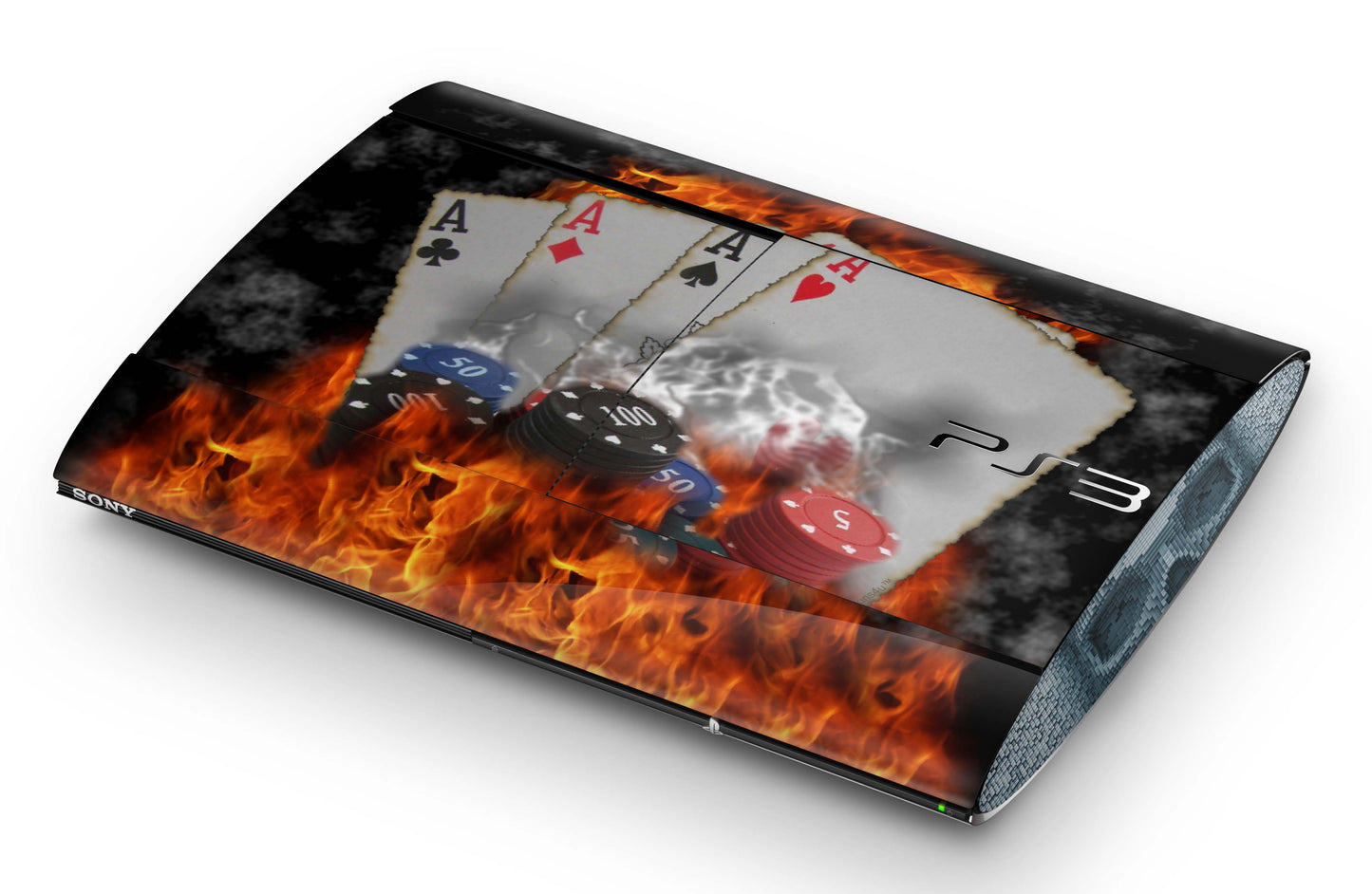 Playstation 3 Super Slim PS3 Skins Design Schutzfolie Vinyl Cover poker Aufkleber skins4u