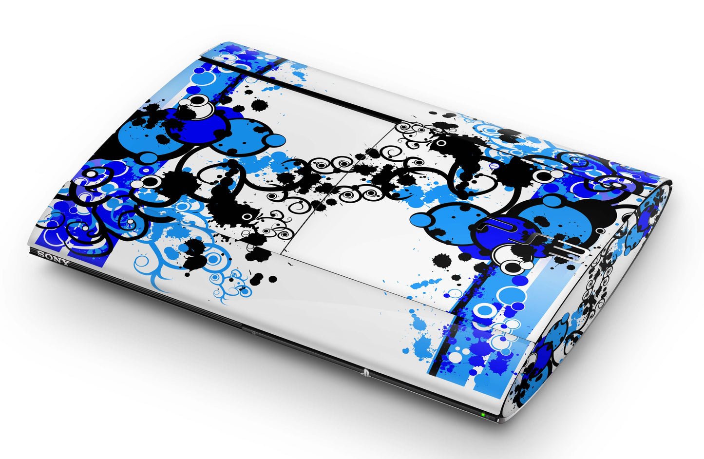 Playstation 3 Super Slim PS3 Skins Design Schutzfolie Vinyl Cover simple blue Aufkleber skins4u