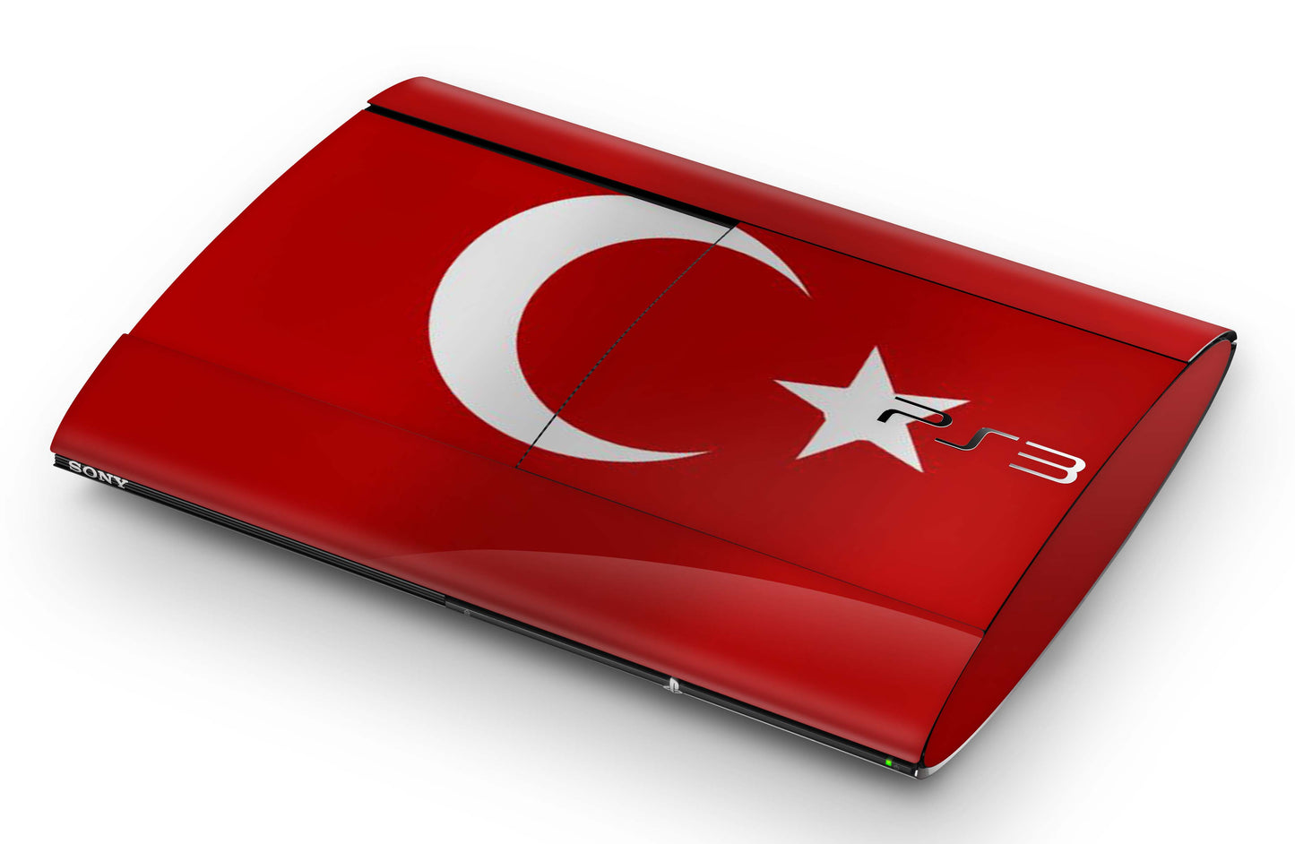Playstation 3 Super Slim PS3 Skins Design Schutzfolie Vinyl Cover tuerkei waving flag Aufkleber skins4u