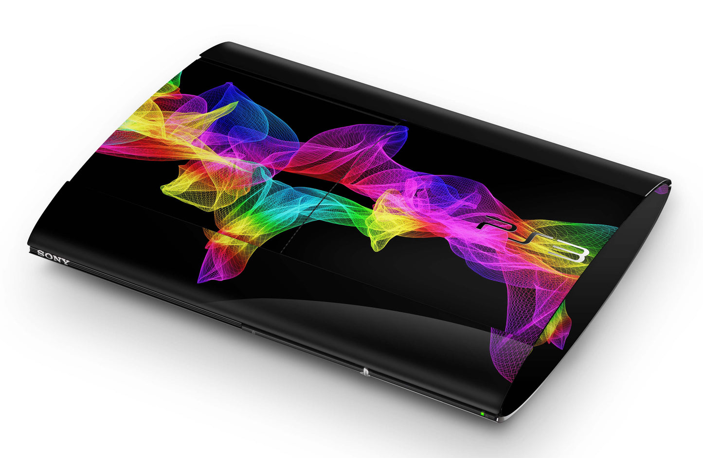 Playstation 3 Super Slim PS3 Skins Design Schutzfolie Vinyl Cover waving colors Aufkleber skins4u
