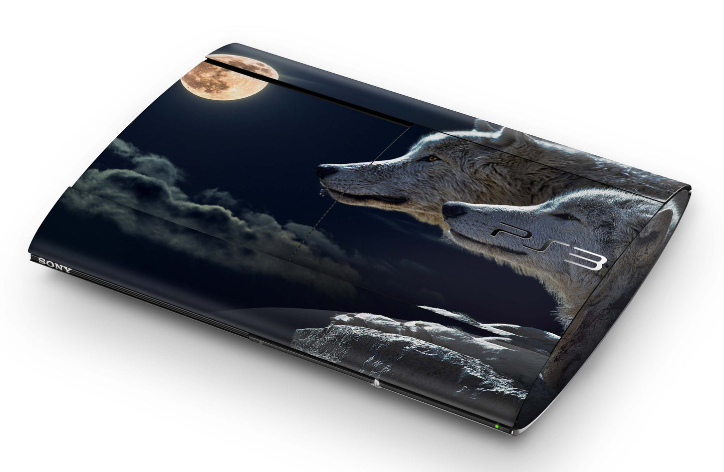 Playstation 3 Super Slim PS3 Skins Design Schutzfolie Vinyl Cover woelfe Aufkleber skins4u