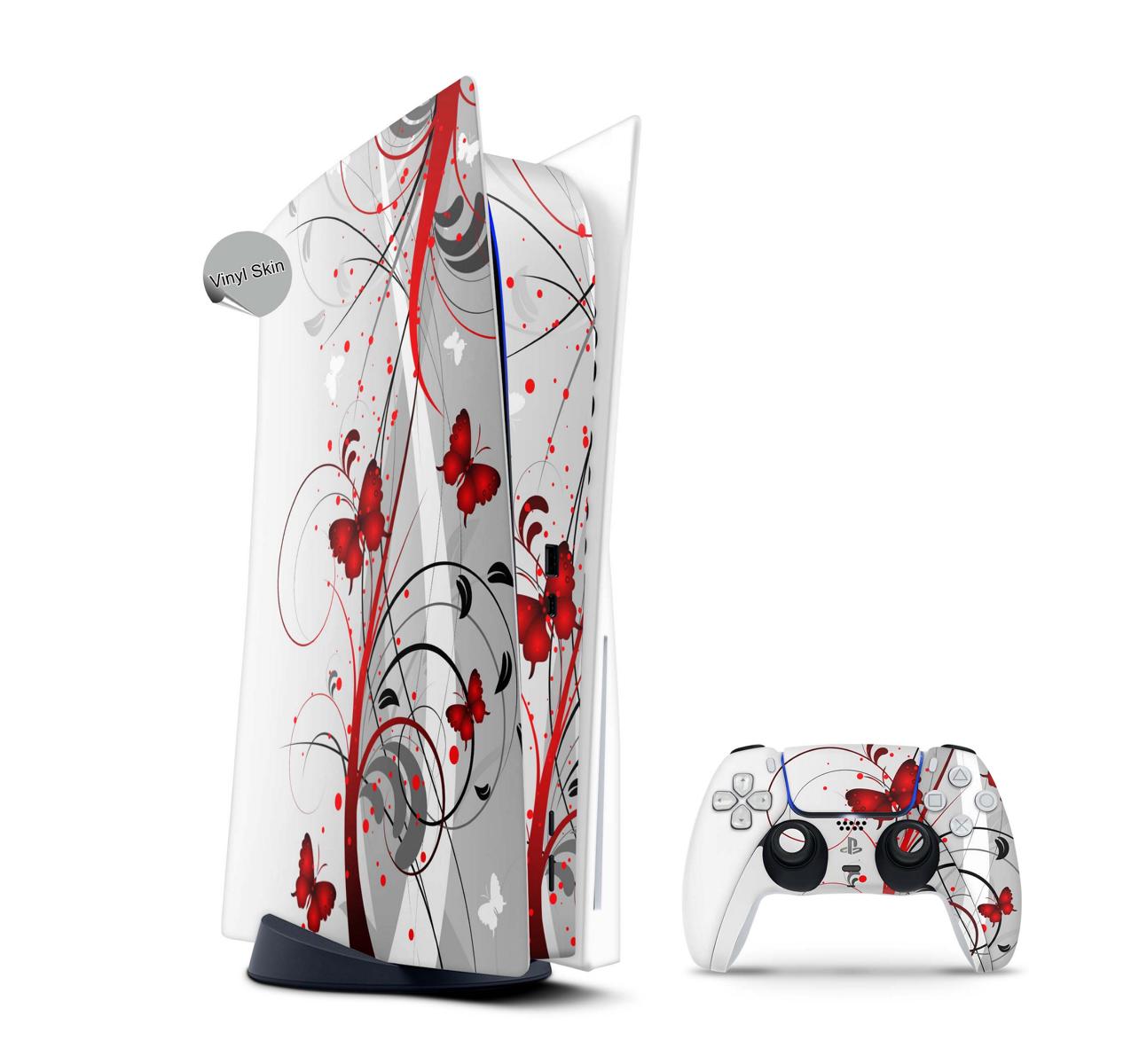 PS5 Skin Design Aufkleber Vinyl Folie Premium Skins mit PS5 Controller Creative Aufkleber Skins4u