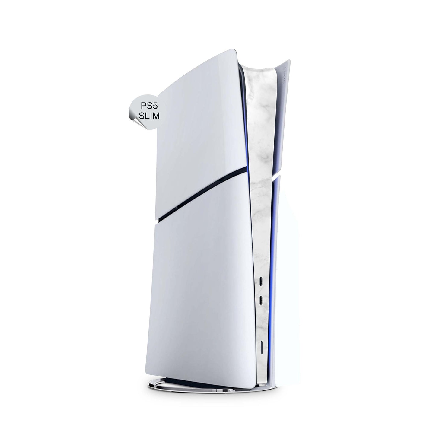 Center Skin für PS5 Slim Konsole Design Kratzerschutz Marmor weiss Elektronik-Sticker & -Aufkleber Skins4u Digital Edition