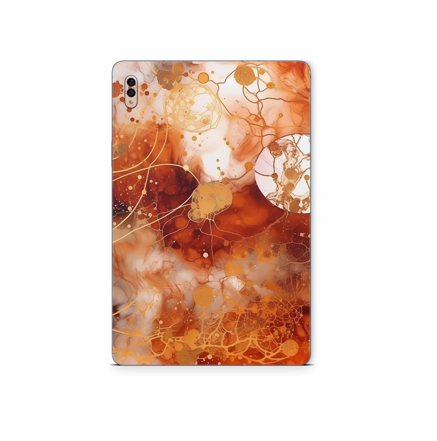 Samsung Galaxy Tab S9 Skins S9 Plus S9 Ultra : Design Schutzfolie Premium Vinyl Orange Circle Aufkleber skins4u