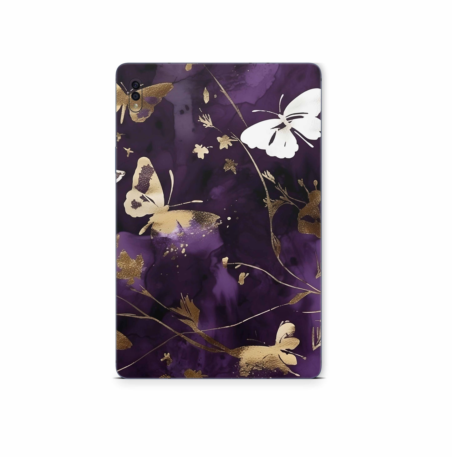 Samsung Galaxy Tab S7 Skins S7 Plus S7 FE : Design Schutzfolie Premium Vinyl Purple Butterfly Aufkleber skins4u