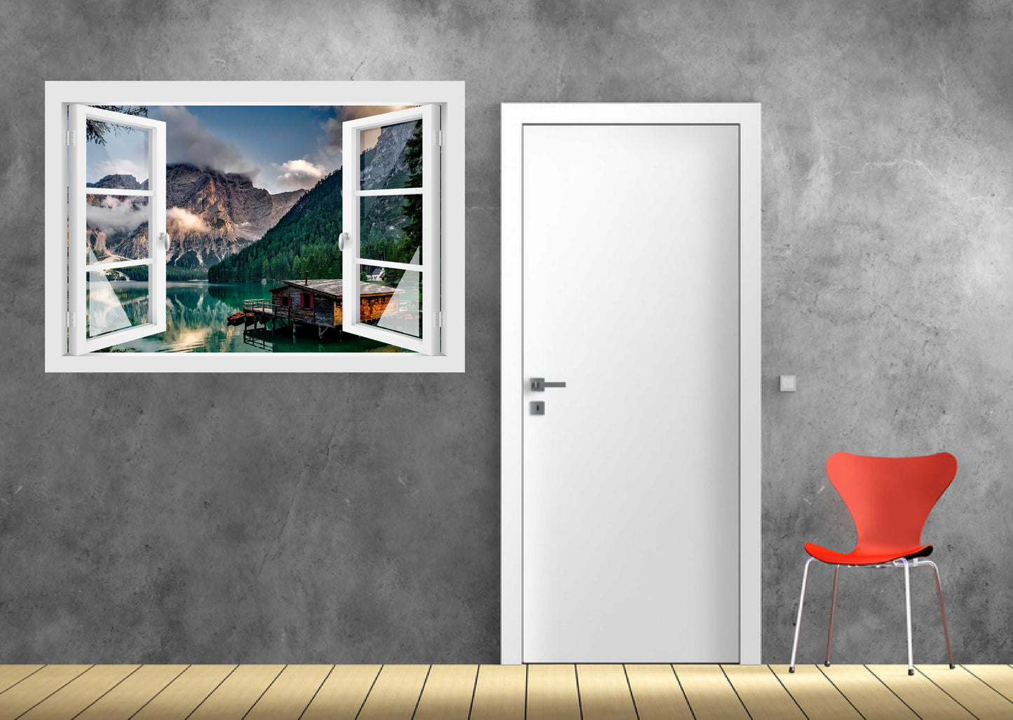 Offenes Fenster 3D Wandtattoo – Selbstklebender Wandaufkleber/Wandsticker – Motiv Italien Wandtattoo skins4u