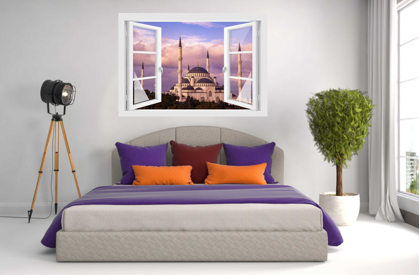 Offenes Fenster 3D Wandtattoo – Selbstklebender Wandaufkleber/Wandsticker – Motiv Türkei Istanbul Wandtattoo skins4u