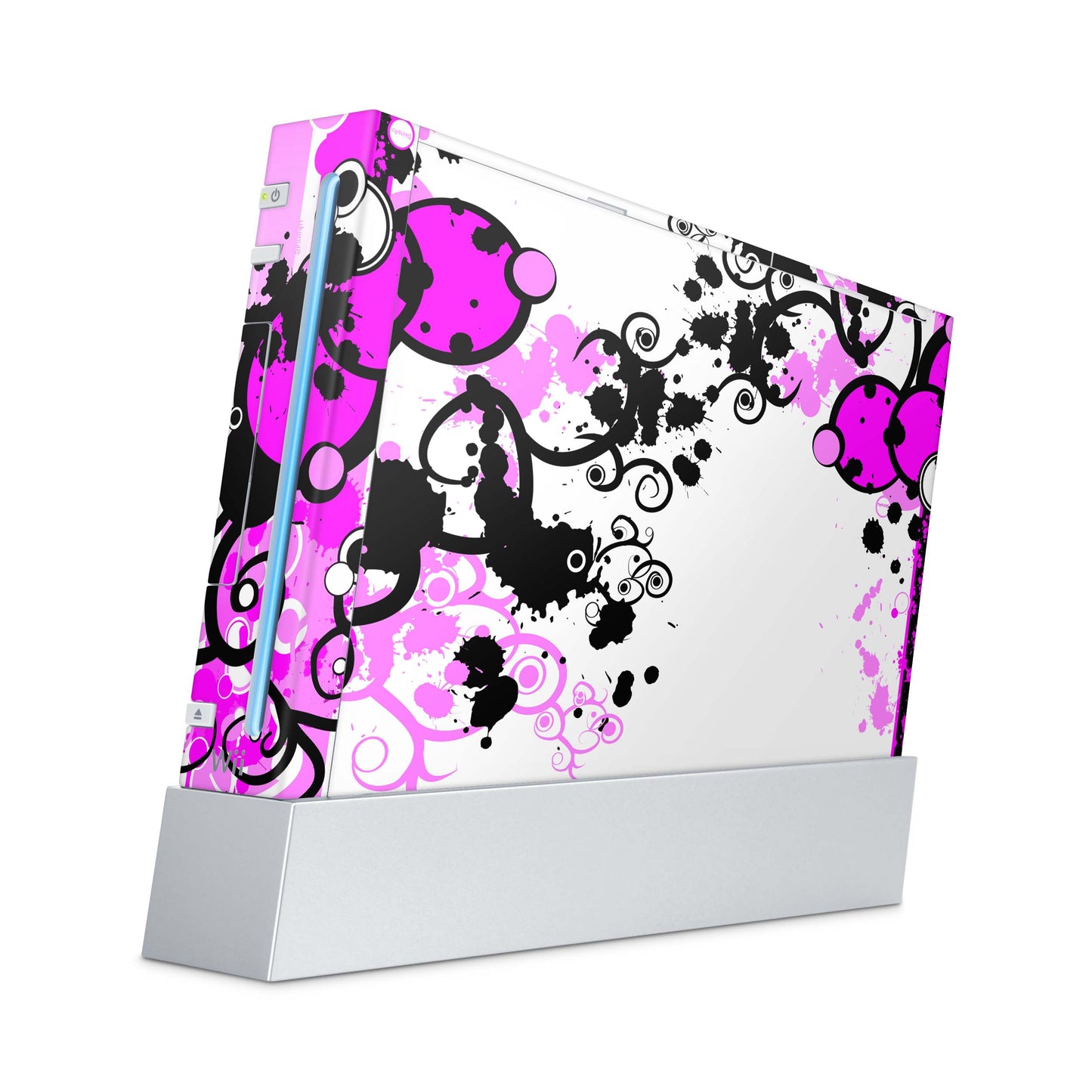 Nintendo Wii Skin Aufkleber Designfolie Skins Set simple pink Aufkleber Skins4u