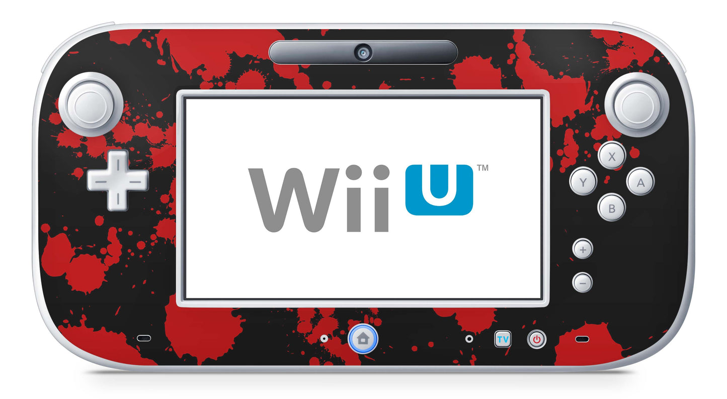 Nintendo Wii U Skin Konsolen und Tablet Controller Aufkleber Set Blood black Aufkleber Skins4u