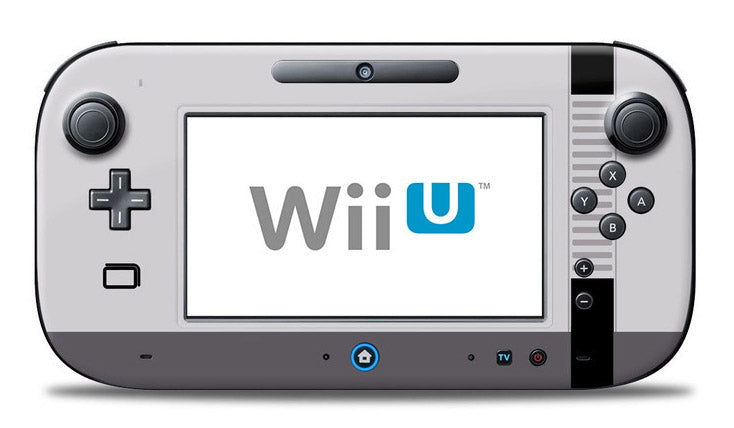 Nintendo Wii U Skin Konsolen und Tablet Controller Aufkleber Set Retro NES grau Aufkleber Skins4u
