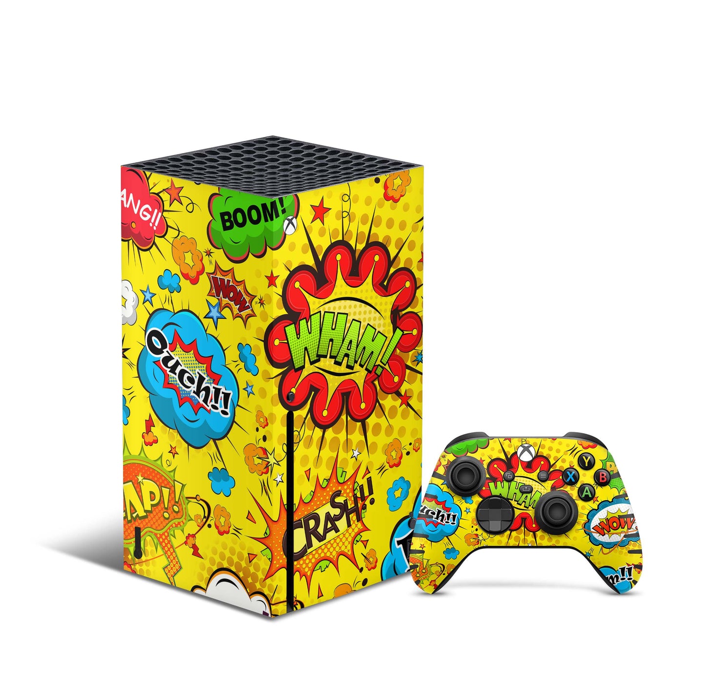 Xbox Series X Skin Aufkleber Design Schutzfolie Vinyl - Comics-Gelb Aufkleber Skins4u