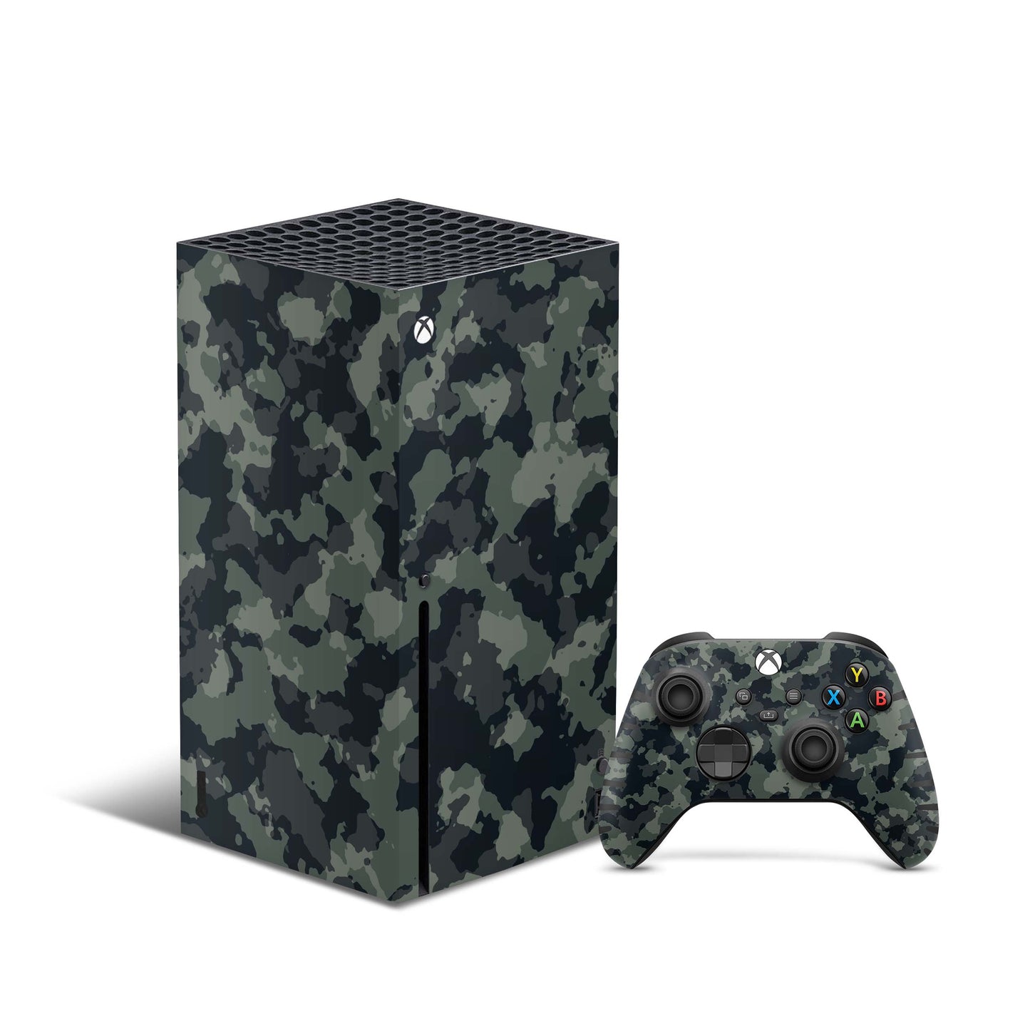 Xbox Series X Skin Aufkleber Design Schutzfolie Vinyl - Dark-Green-Camo Aufkleber Skins4u
