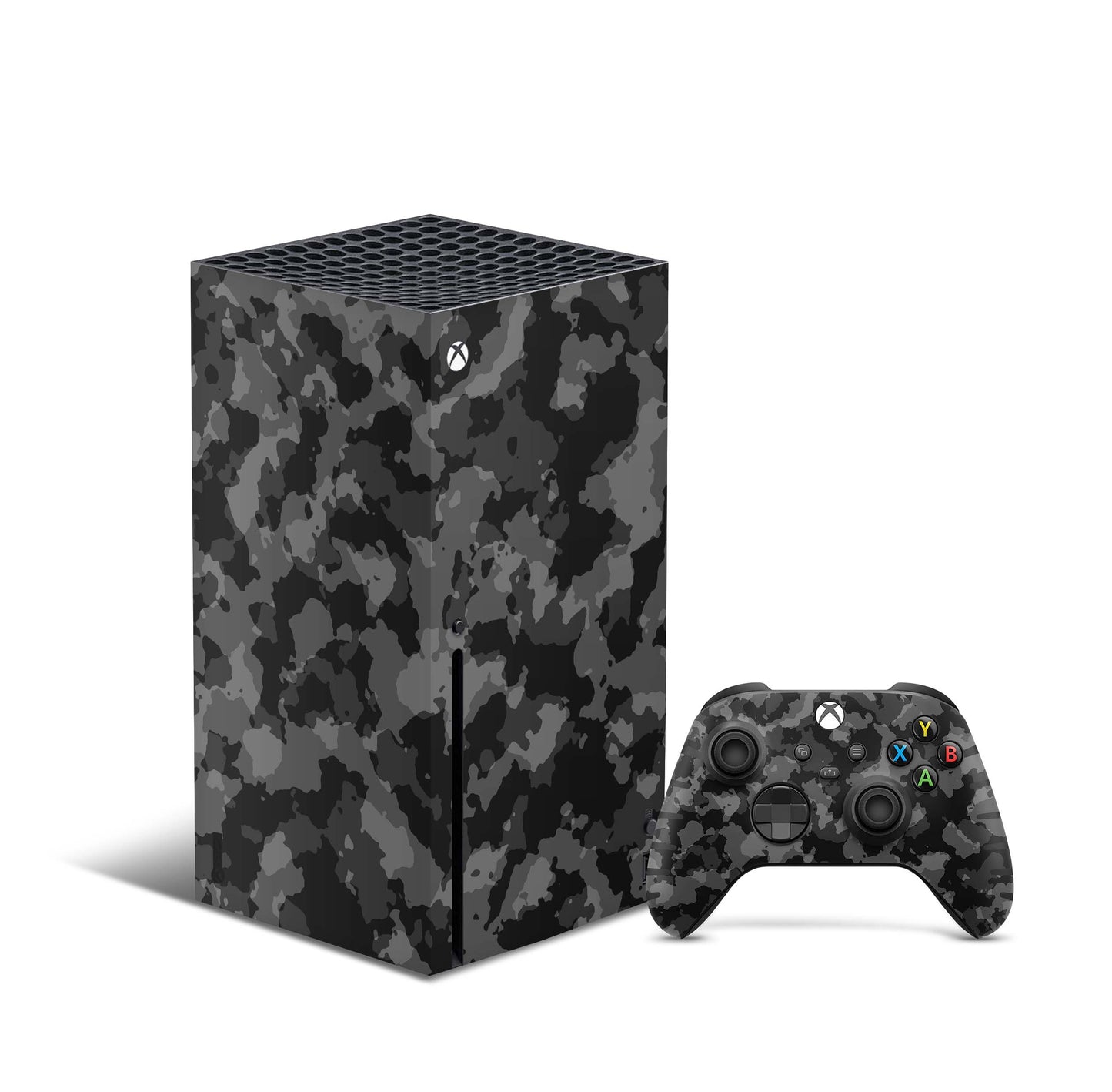 Xbox Series X Skin Aufkleber Design Schutzfolie Vinyl - Dark-Grey-Camo Aufkleber Skins4u