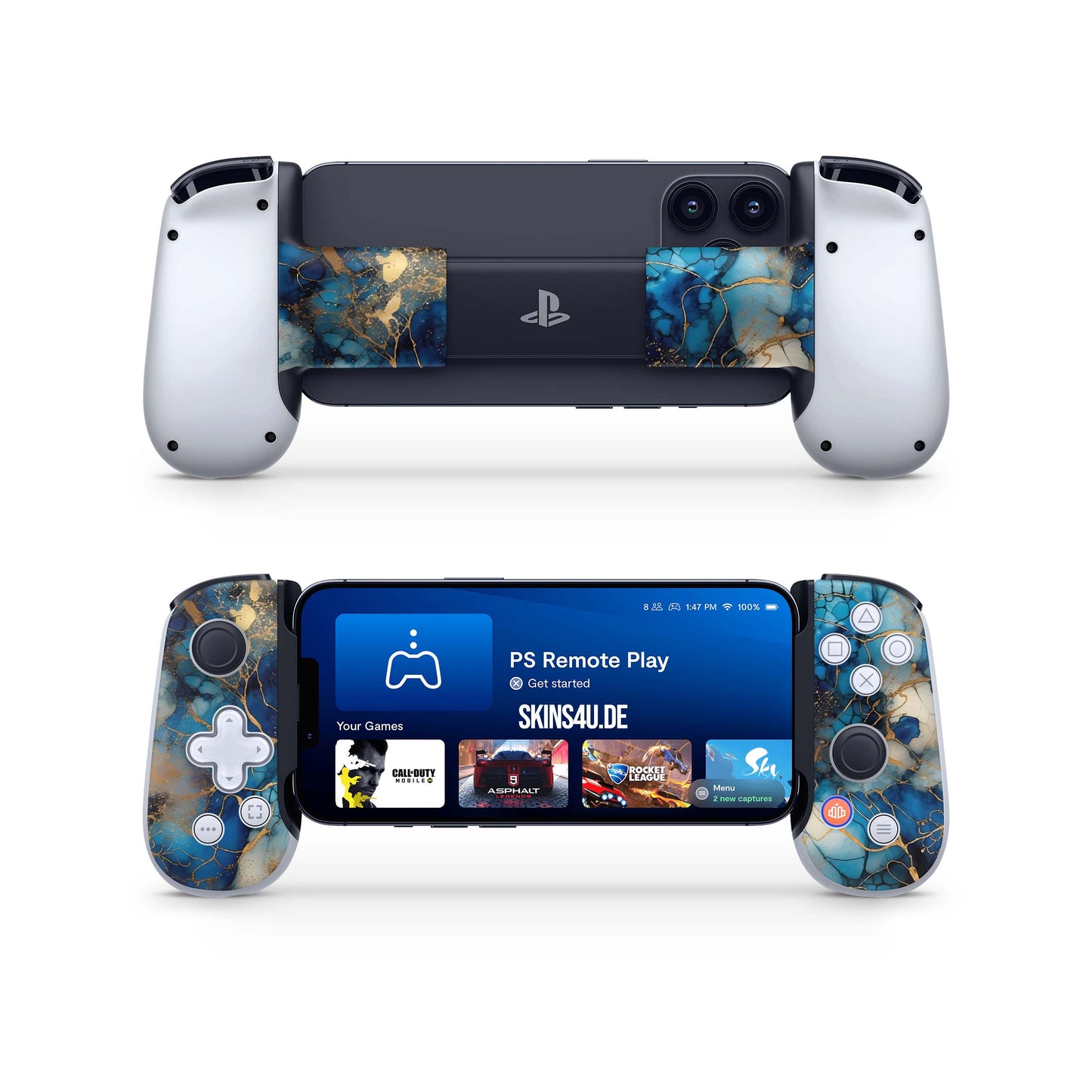 BackBone One Skin Controller Skins Vorder und Rückseite Golden Fantasy Elektronik-Sticker & -Aufkleber skins4u