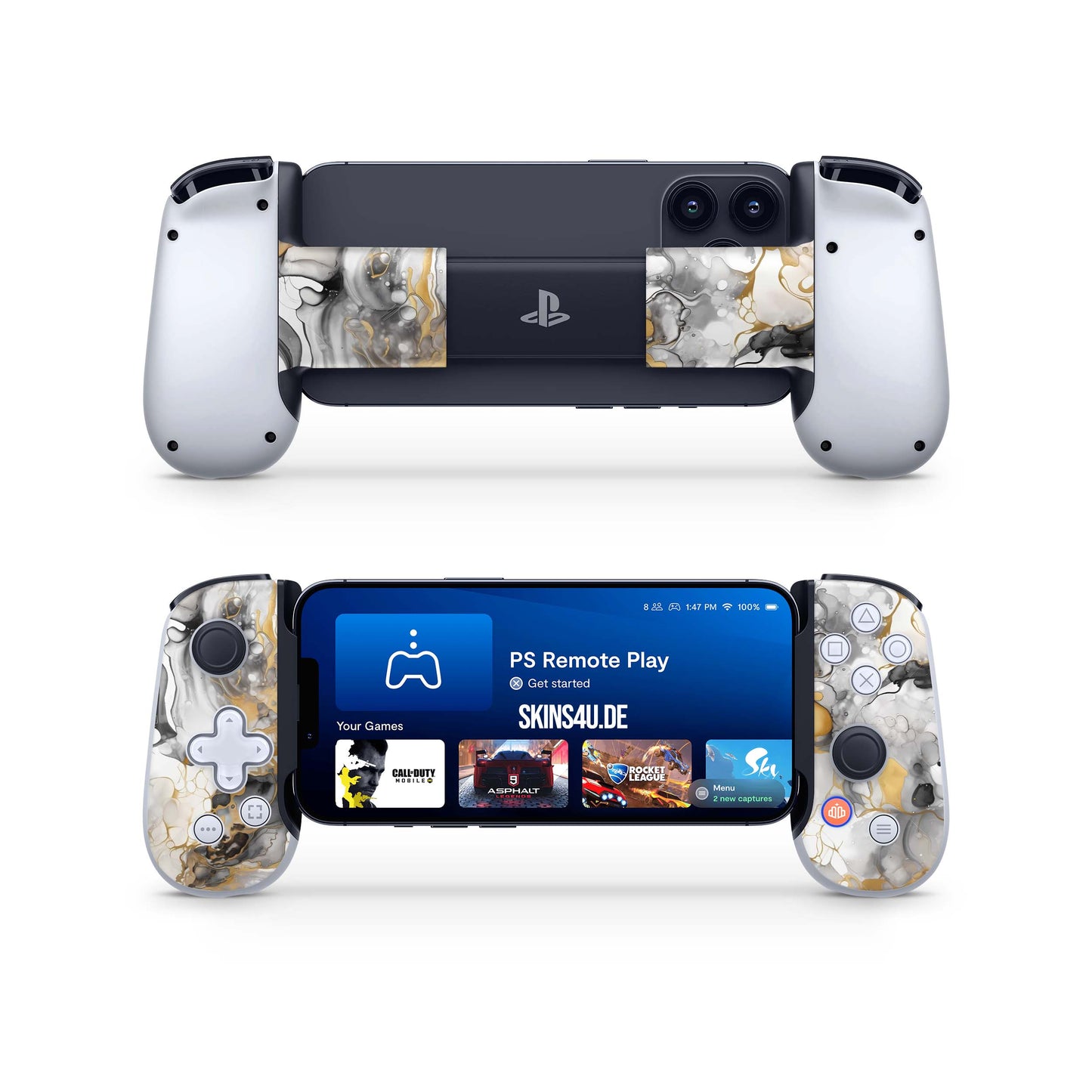 BackBone One Skin Controller Skins Vorder und Rückseite Golden light Elektronik-Sticker & -Aufkleber skins4u