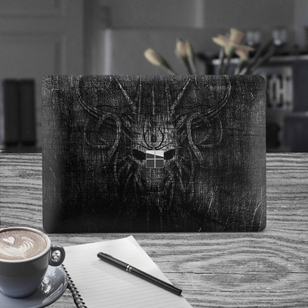 Microsoft Surface Book 2 Skin 13" Premium Vinylfolie Kratzerschutz Design Black Demon Elektronik-Sticker & -Aufkleber Skins4u