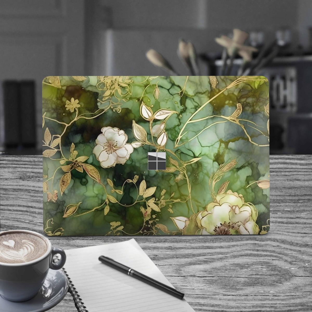 Microsoft Surface Book 2 Skin 15" Premium Vinylfolie Kratzerschutz Design Elfenblüte Elektronik-Sticker & -Aufkleber Skins4u
