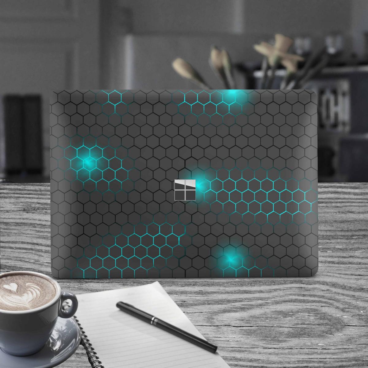 Microsoft Surface Laptop Studio Premium Vinylfolie Kratzerschutz Design Exo Small blau Elektronik-Sticker & -Aufkleber Skins4u