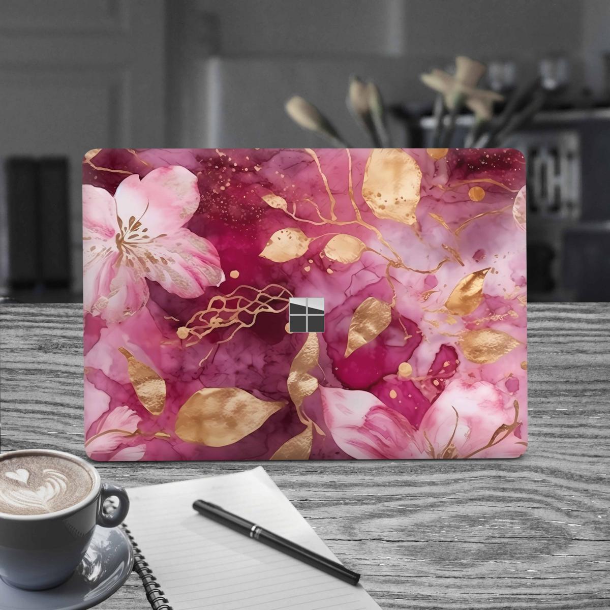 Microsoft Surface Laptop Go 1 / Go 2 Skins Premium Vinylfolie Kratzerschutz Design Flower Power Elektronik-Sticker & -Aufkleber Skins4u