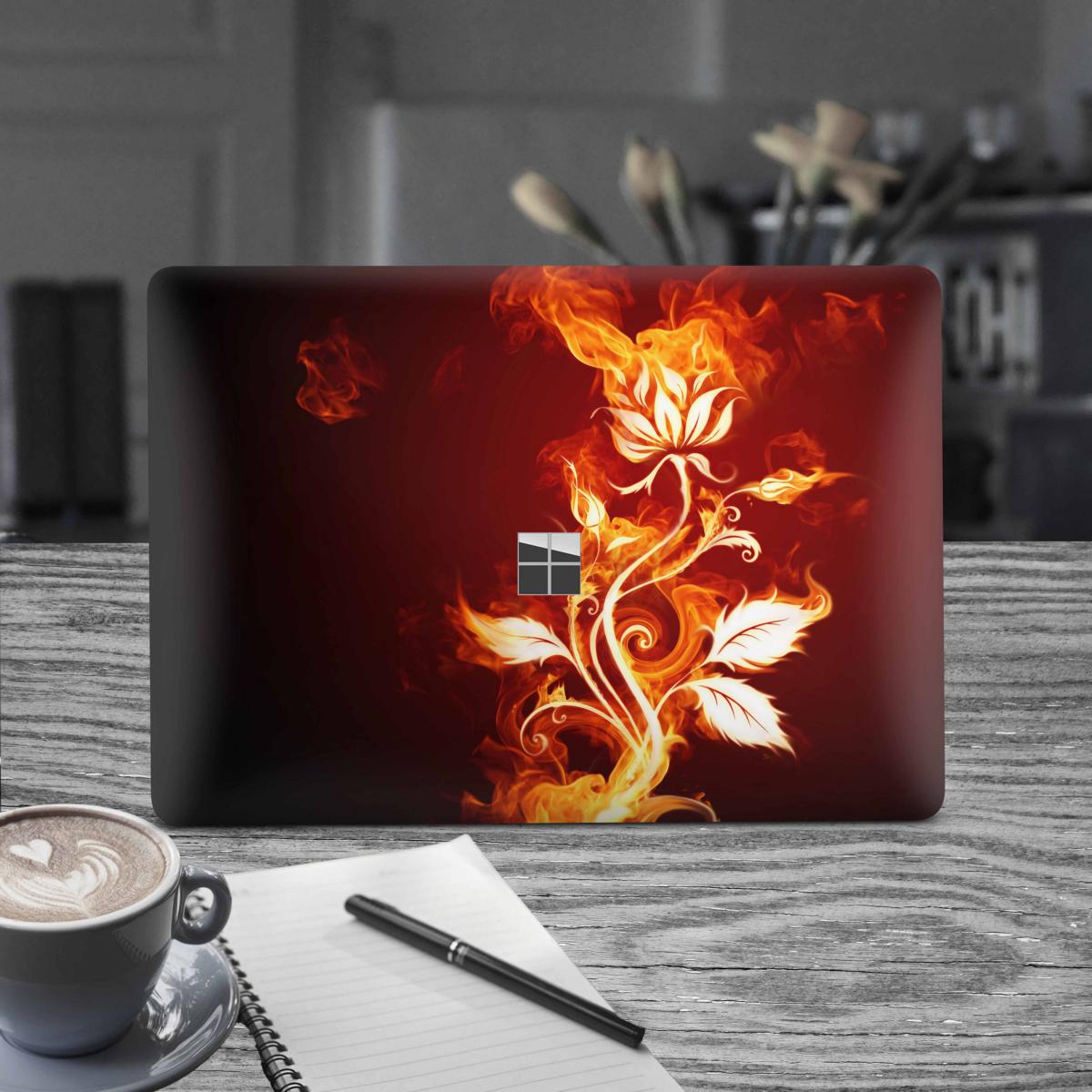 Microsoft Surface Laptop Studio Premium Vinylfolie Kratzerschutz Design Flower of Fire Elektronik-Sticker & -Aufkleber Skins4u