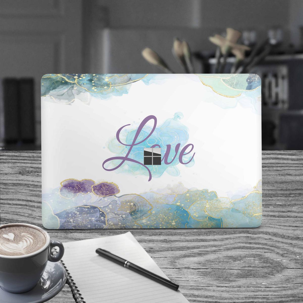 Microsoft Surface Laptop Studio Premium Vinylfolie Kratzerschutz Design Glitter Love Elektronik-Sticker & -Aufkleber Skins4u